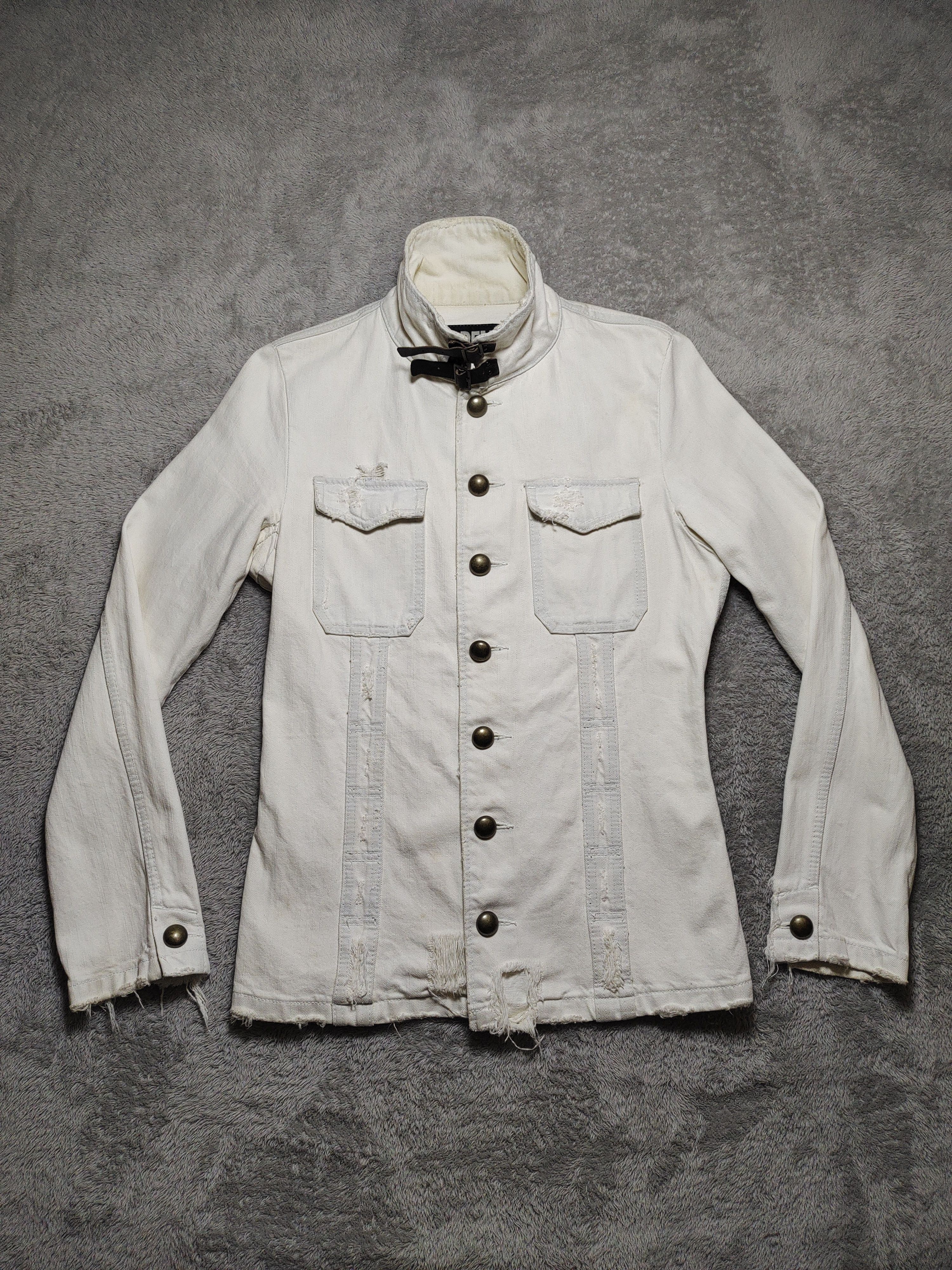 PPFM VINTAGE PPFM WHITE DISTRESSED DENIM Size US M / EU 48-50 / 2 - 1 Thumbnail