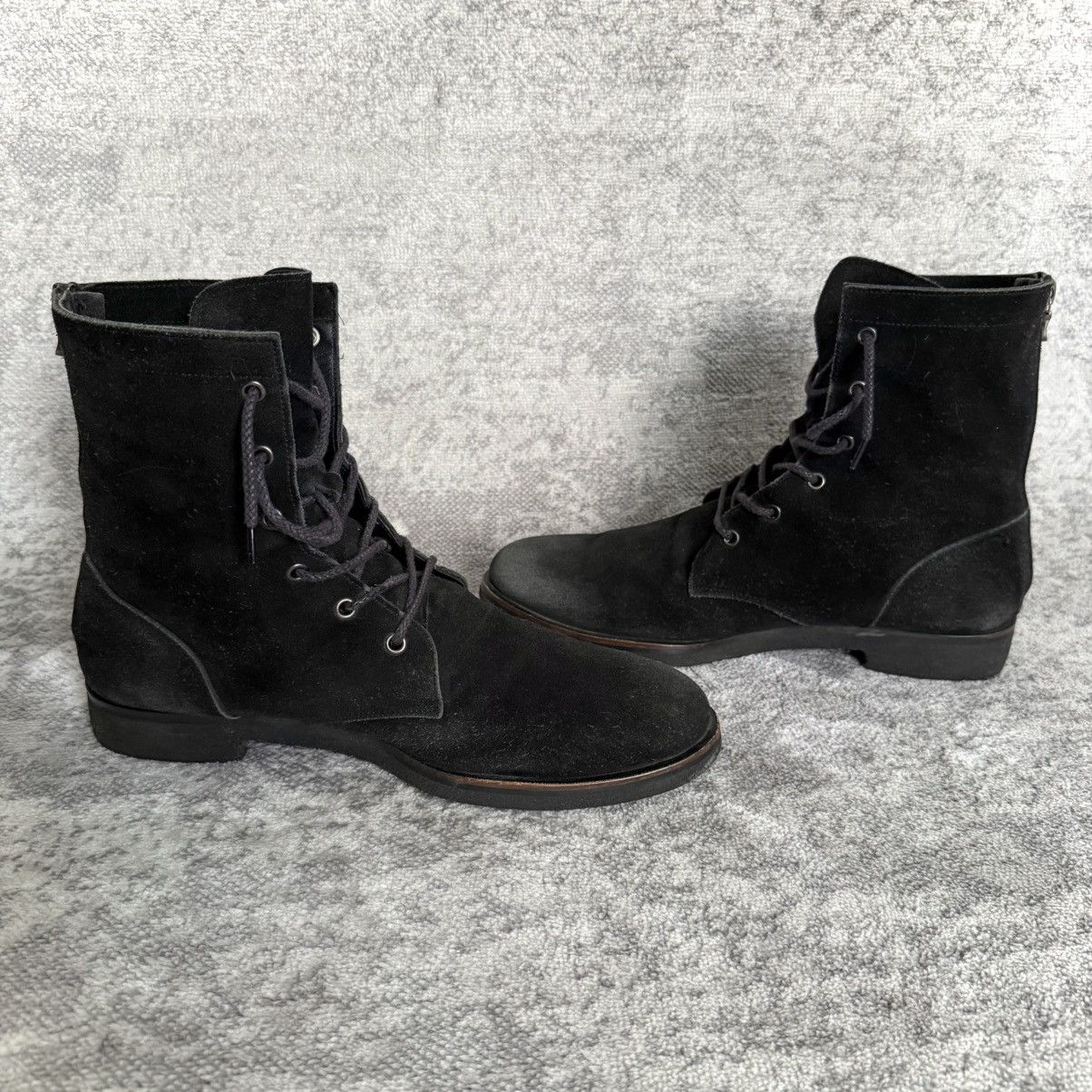Shellac 2000s Shellac by Hideshi Maruya Back Zip Lace Up Suede Boots Size US 10.5 / EU 43-44 - 5 Thumbnail