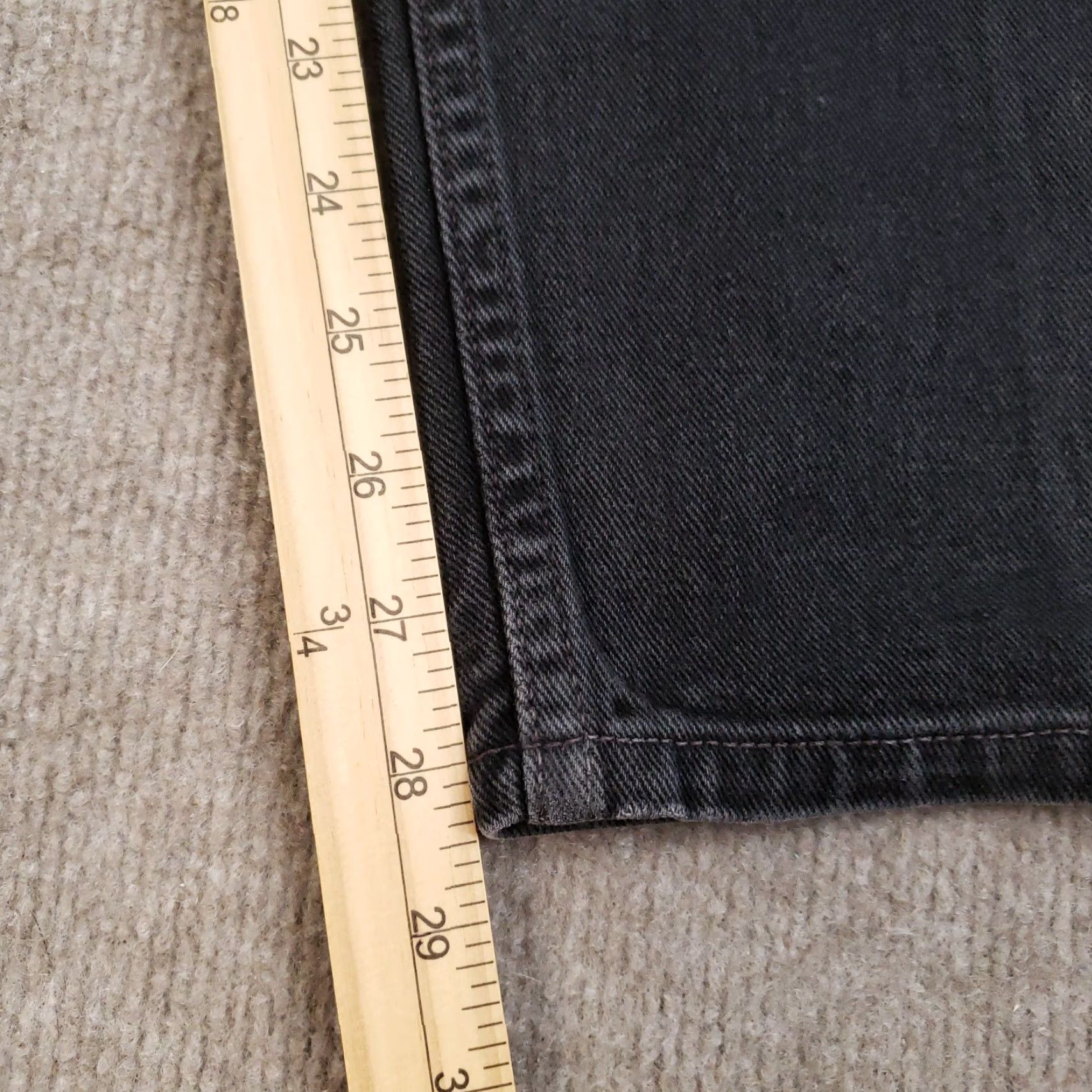 Levi's Levi's 550 Jeans Mens Black Denim 36x30 Relaxed Fit Straight Leg (34x28 Actual) Size US 36 / EU 52 - 3 Thumbnail