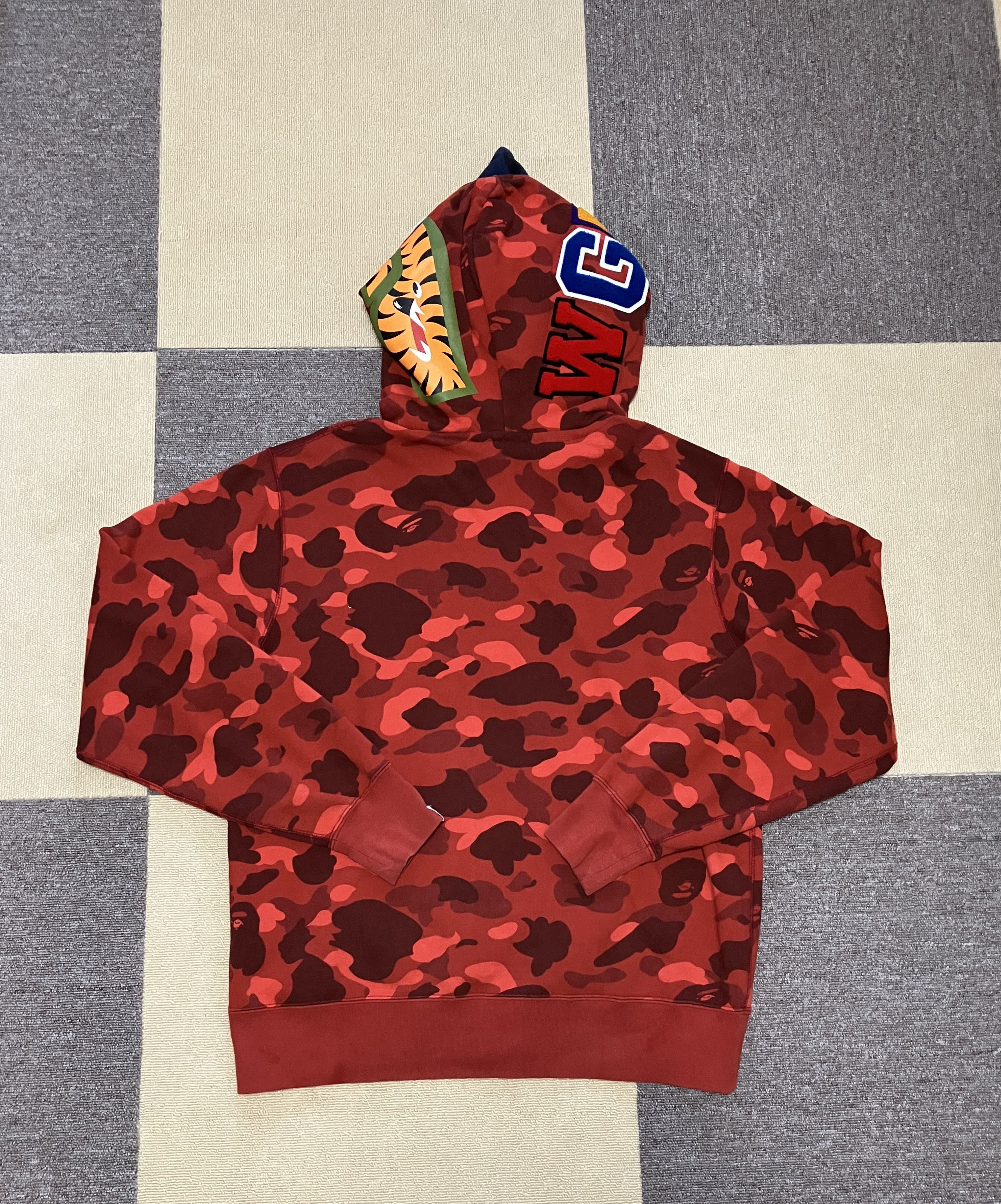 Bape Bape Color Camo Tiger Shark Wide Full Zip Double Hoodie Size US XL / EU 56 / 4 - 2 Thumbnail