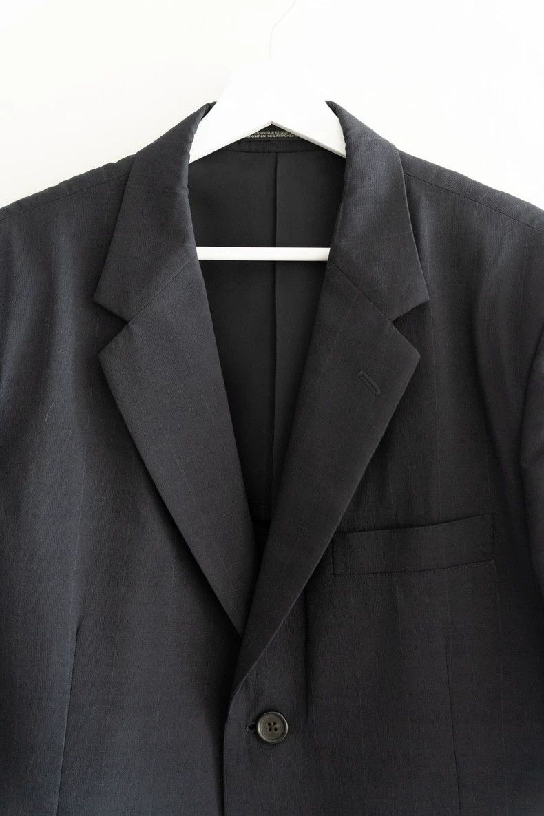 Yohji Yamamoto Yohji Yamamoto size 2 16 SS dark plaid blazer 2502-Nextarro Size 36S - 3 Thumbnail