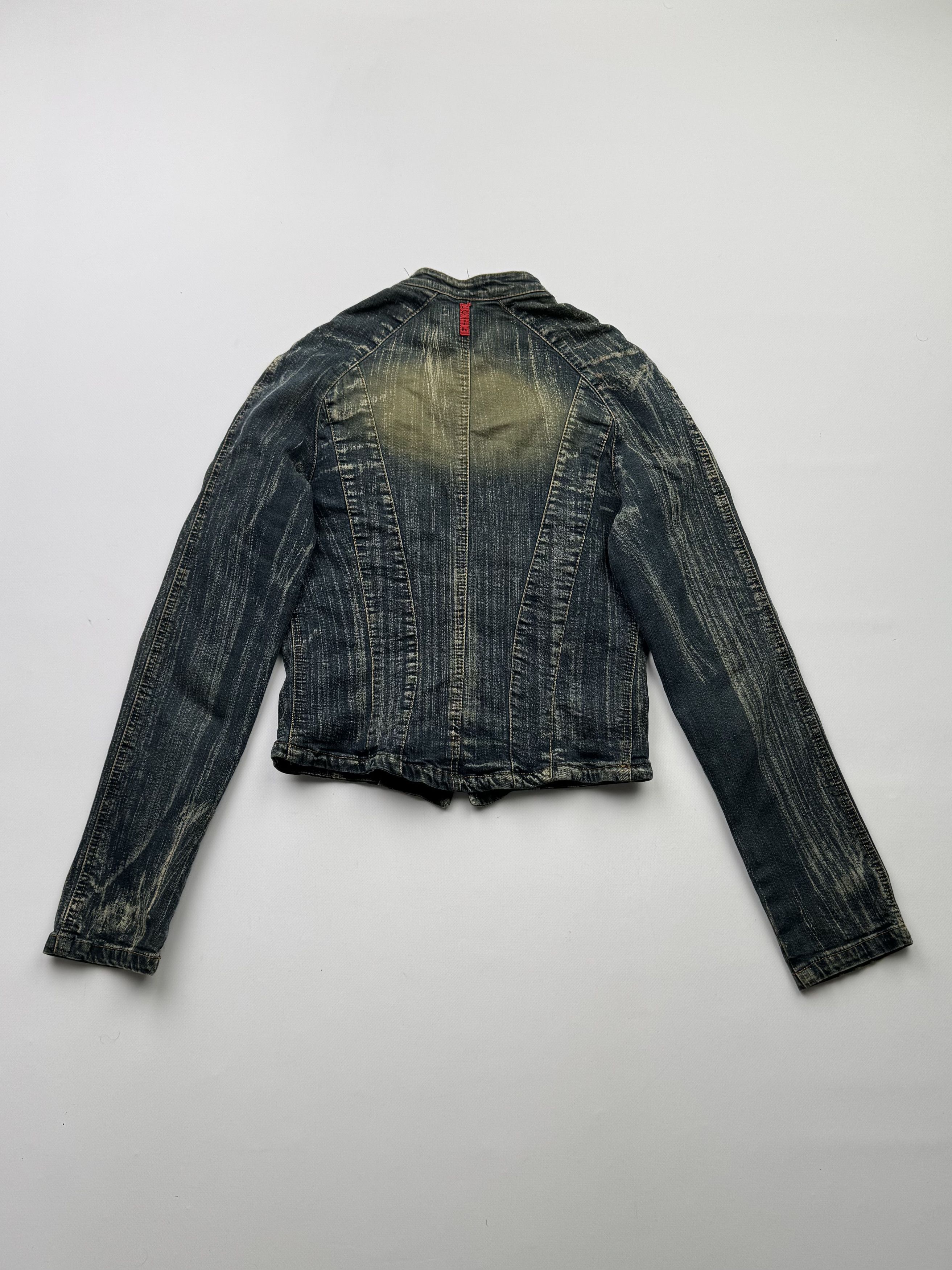 Japanese Brand Vintage Cropped Denim Jacket B720(V528)E2 Size XS / US 0-2 / IT 36-38 - 5 Thumbnail