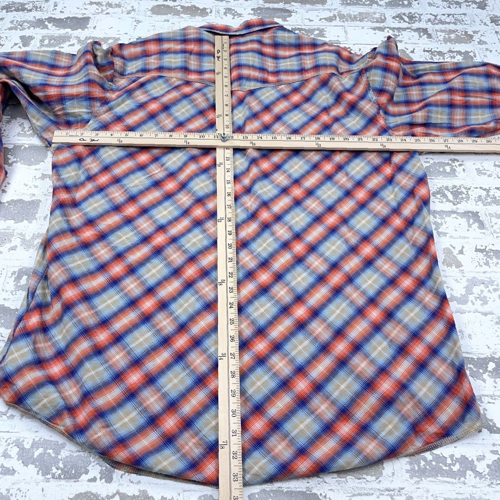 Roper Roper Shirt Men 2XL Plaid Button-Up Western Casual Workwear Red Blue Pearl Snap Cowboy Rodeo Yoke Size US XXL / EU 58 / 5 - 7 Thumbnail
