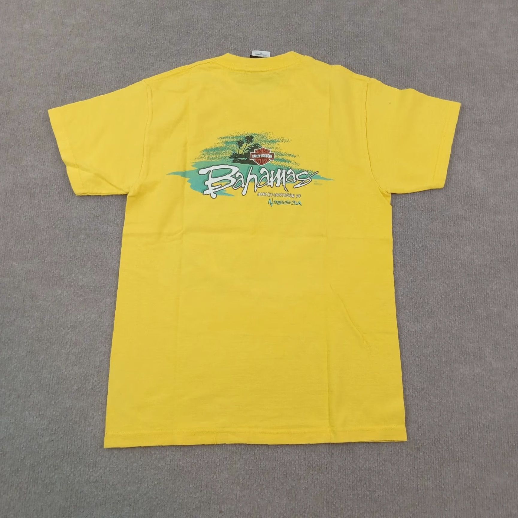 Harley Davidson Harley-Davidson Biker Shirt Mens Small Yellow Short Sleeve Crew Neck Cotton Size US S / EU 44-46 / 1 - 7 Thumbnail