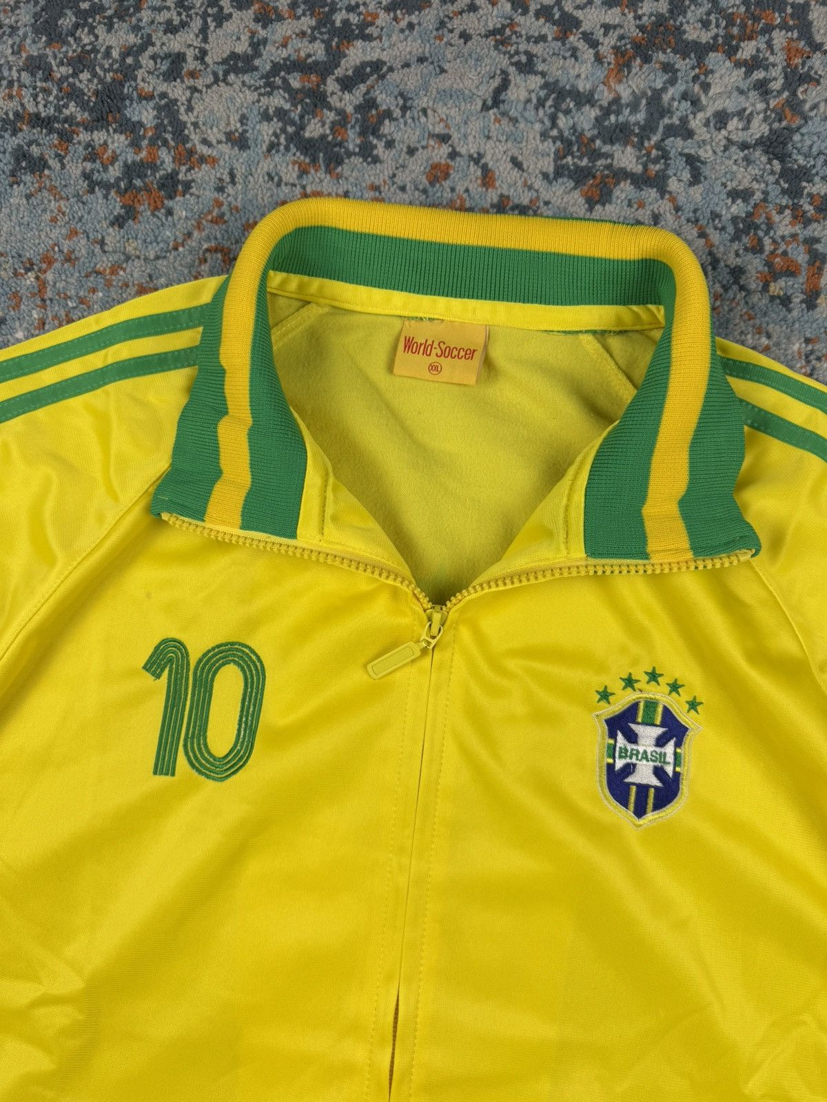 Vintage Vintage Y2K Brazil soccer football blokecore track zip sweat Size US XL / EU 56 / 4 - 8 Thumbnail