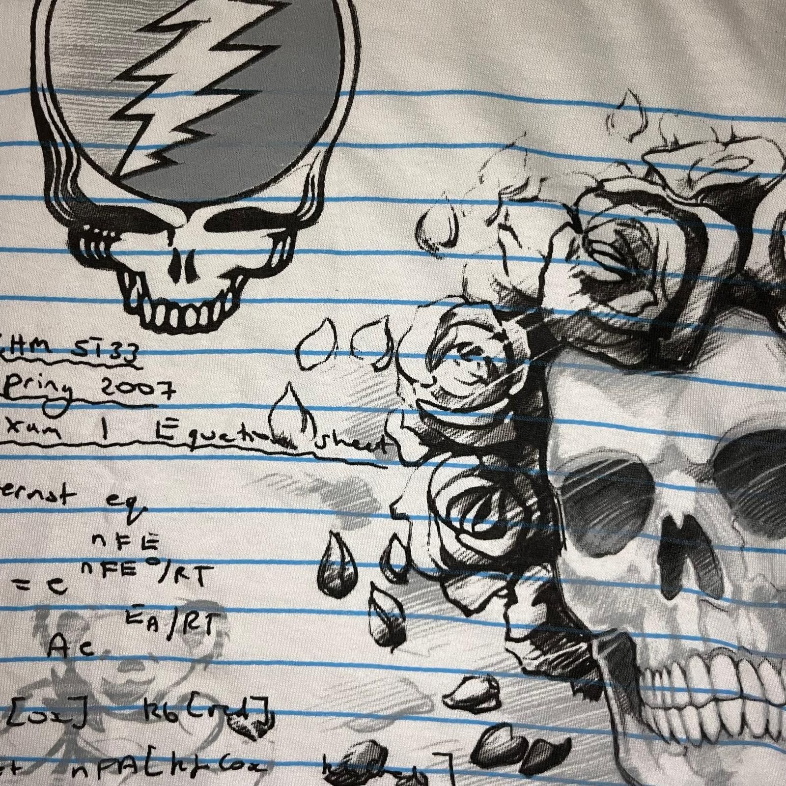 Liquid Blue Liquid Blue “Grateful Dead Notebook Skeleton” Tee – Size XL Size US XL / EU 56 / 4 - 6 Thumbnail