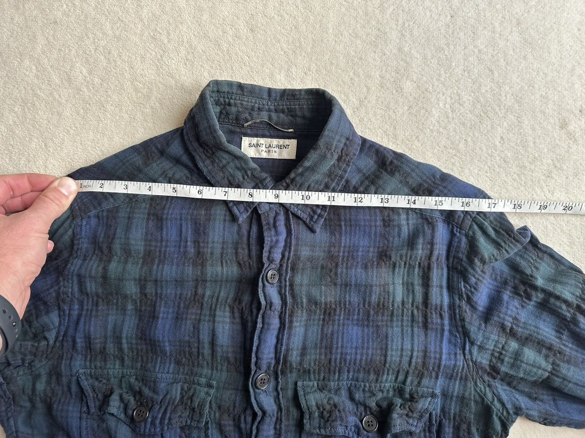 Saint Laurent Paris SS16 Saint Laurent surf sound bleached flannel 2 tone Hedi Size US XS / EU 42 / 0 - 9 Thumbnail