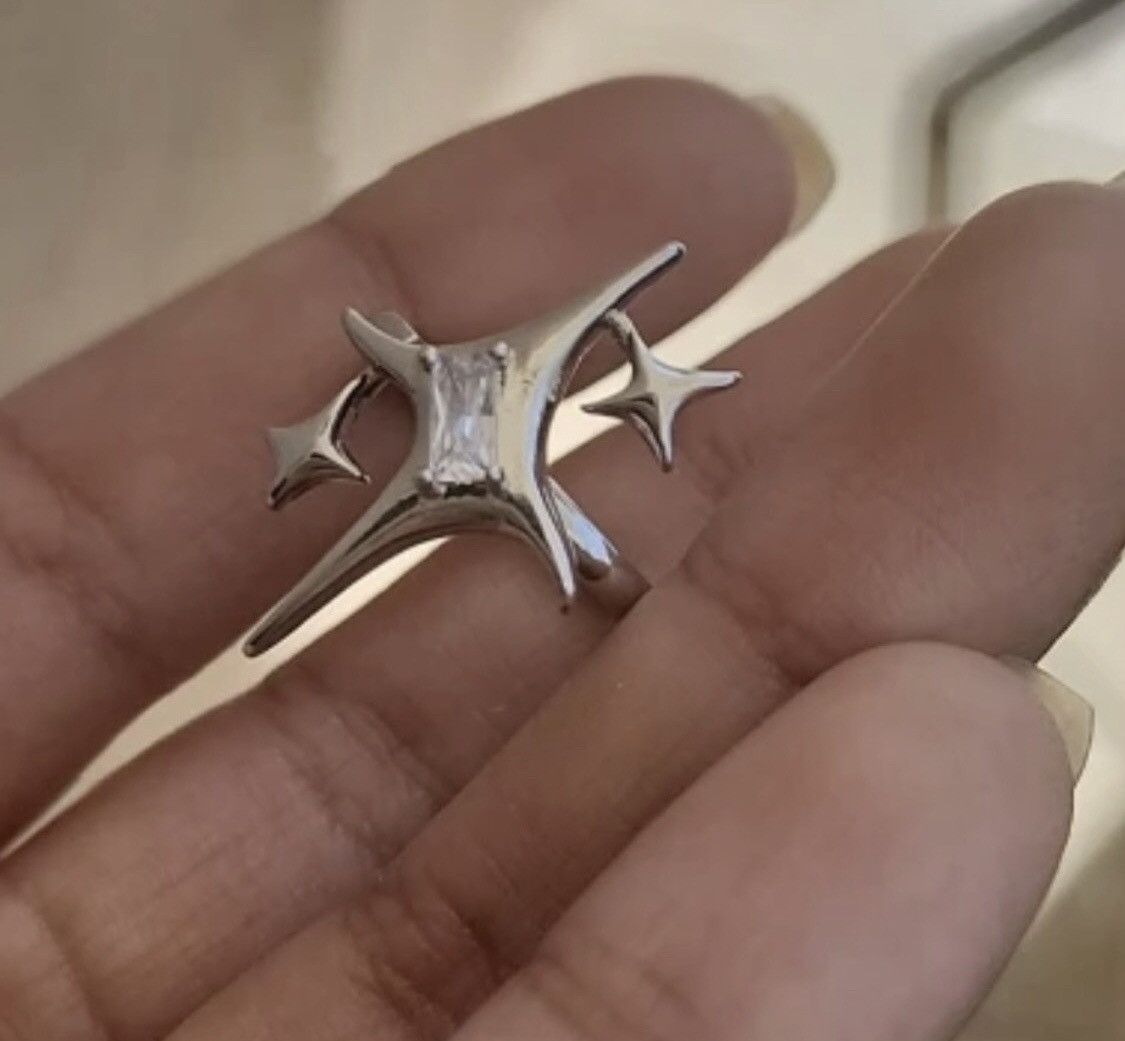 Jewelry Abstract Star Adjustable Ring Size ONE SIZE - 4 Thumbnail