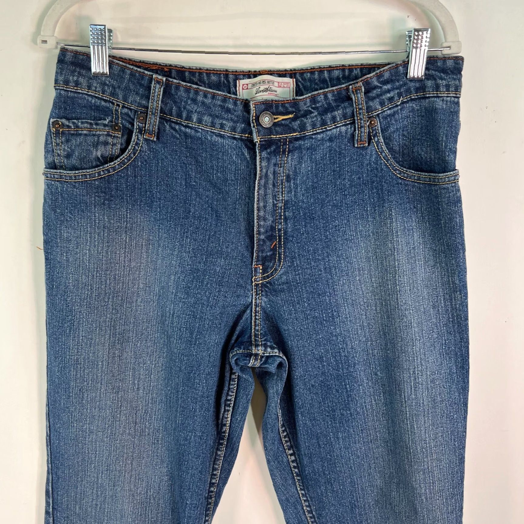 Levi's Levi's Womens Jeans Mid Rise Bootcut Blue 12 Regular 32in Inseam 5-Pocket Denim Pants Straight Size 34" / US 12 / IT 48 - 3 Thumbnail