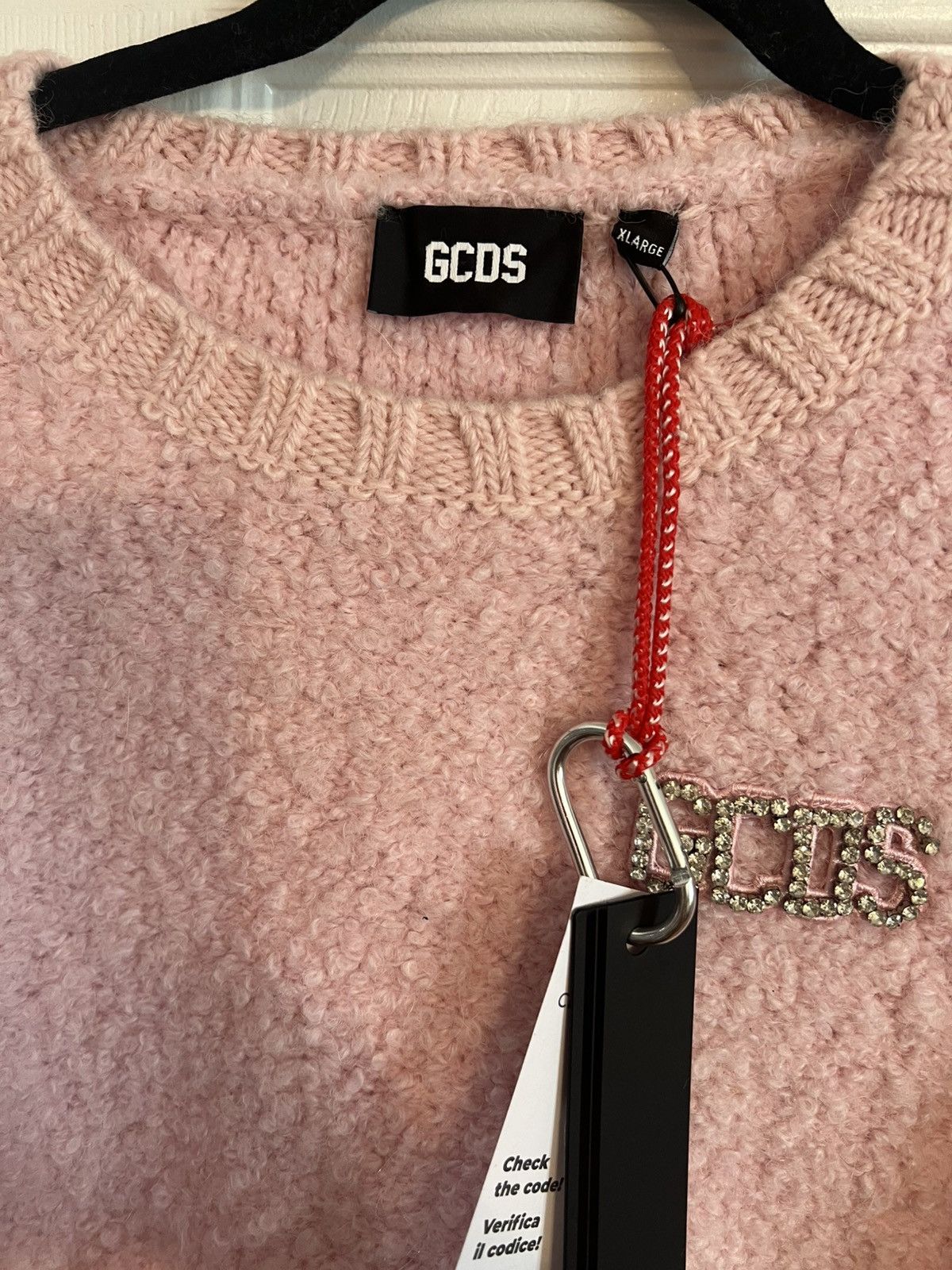 GCDS GCDS Pink Hairy Sweater Size XL / US 12-14 / IT 48-50 - 3 Thumbnail