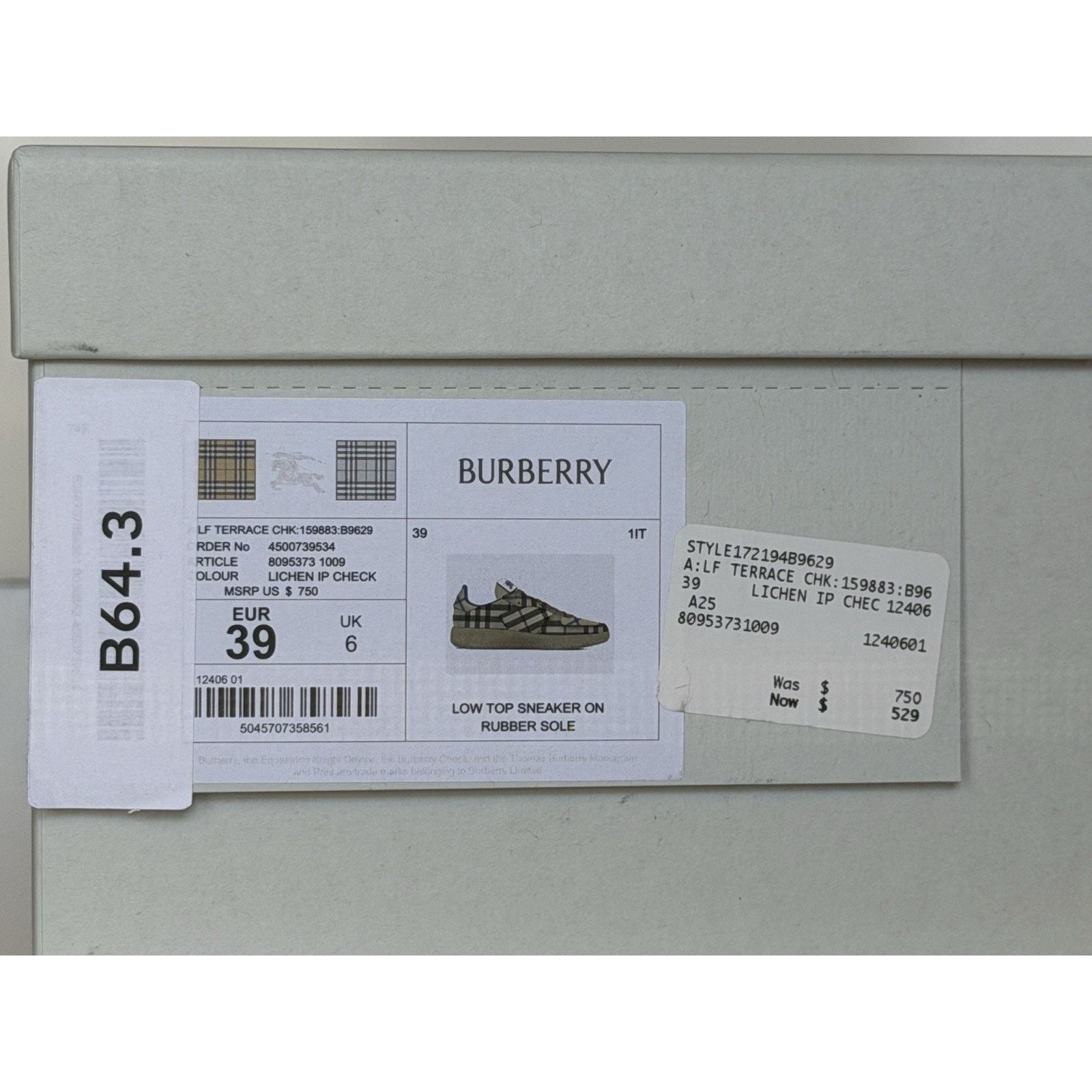 Burberry Burberry Women's Lichen IP Check Sneakers 9 US 8095373 Size US 9 / IT 39 - 20 Thumbnail