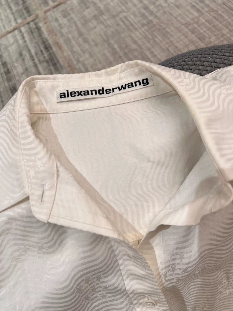 Alexander Wang Alexander Wang Star Stripe Print White Shirt Size XS / US 0-2 / IT 36-38 - 1 Thumbnail