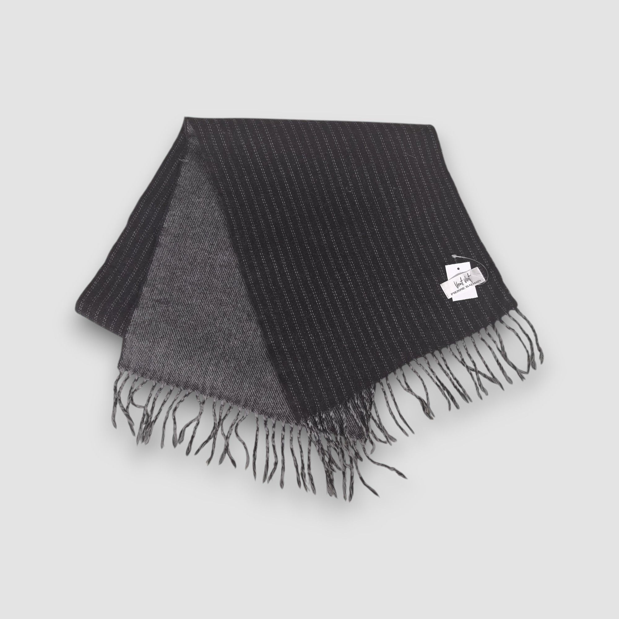 Japanese Brand Vintage Pierre Balmain Scarf Wool Cashmere Muffler Scarves Size ONE SIZE - 4 Thumbnail