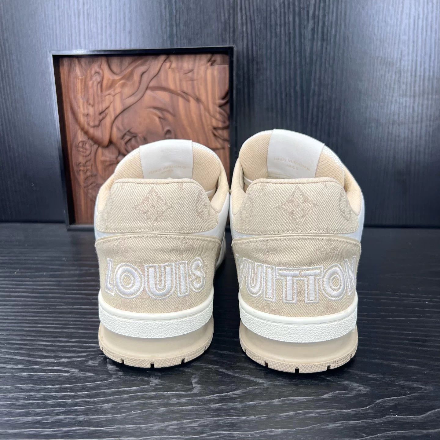 Louis Vuitton LV Trainer Cream White Velcro Strap US7/EUR41 Mint Size US 7 / EU 40 - 6 Thumbnail