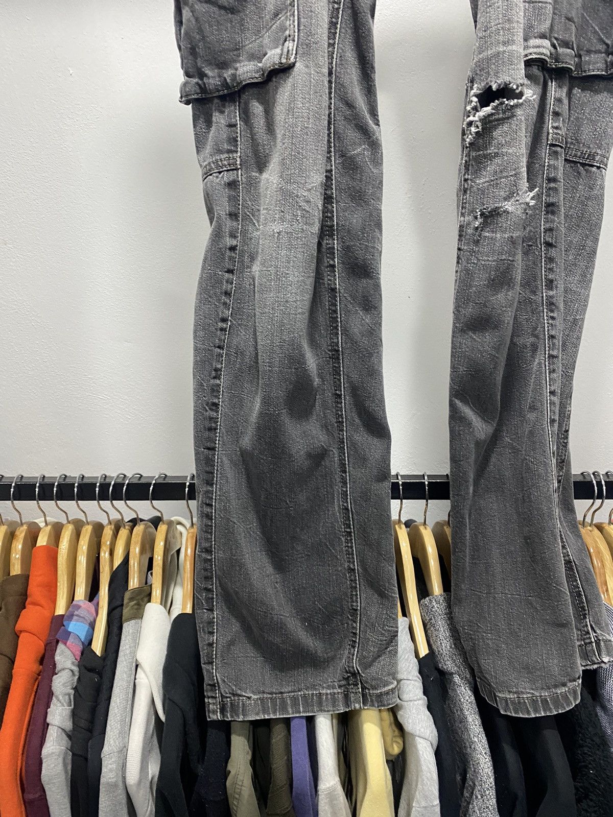 Hysteric Glamour Nicole Washed Black Cargo Denim Pants Lgb Punk Size US 34 / EU 50 - 8 Thumbnail