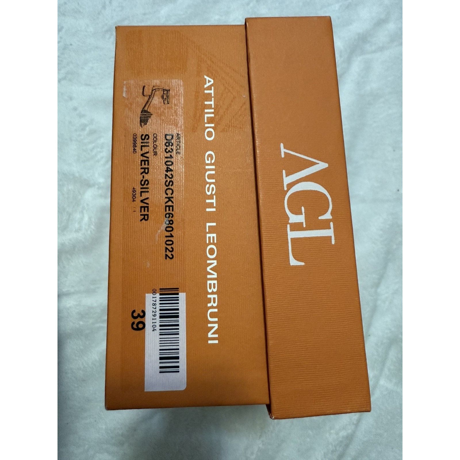 AGL AGL Sandals Shoes Womens Size 8.5 Silver Leather $380 MSRP Size US 8.5 / IT 38.5 - 4 Thumbnail