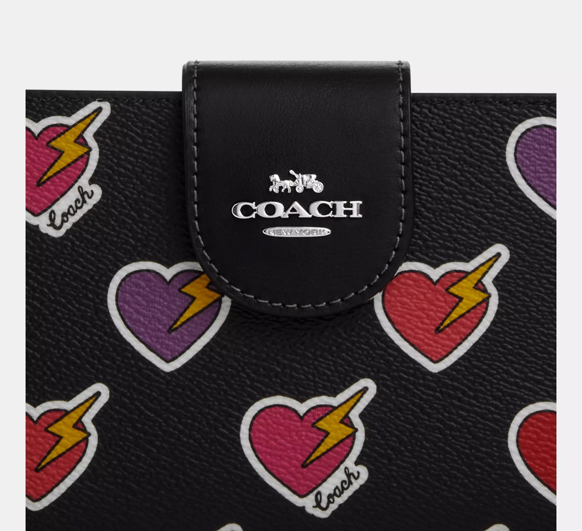 Coach Phone Wallet With Heart Bolt Print CW491 Size ONE SIZE - 11 Thumbnail