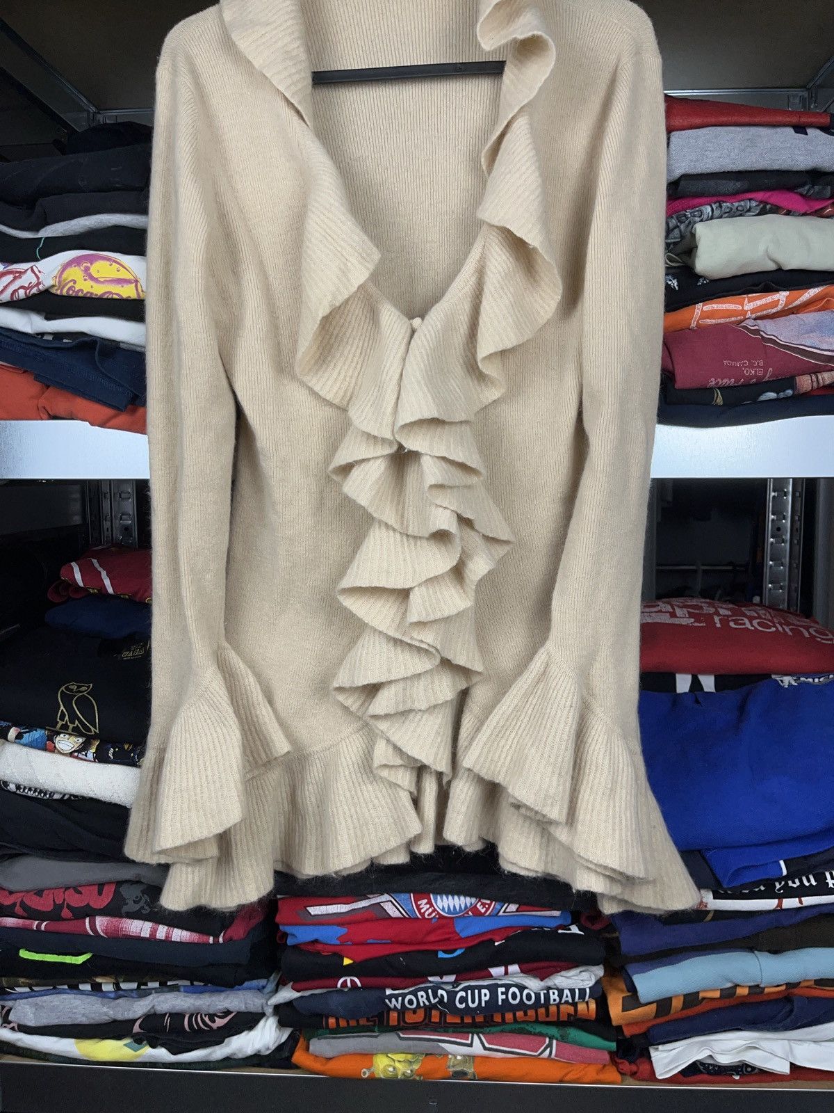 Japanese Brand Torazzo Donna avant garde wool and angora frill sweater Size M / US 6-8 / IT 42-44 - 2 Thumbnail