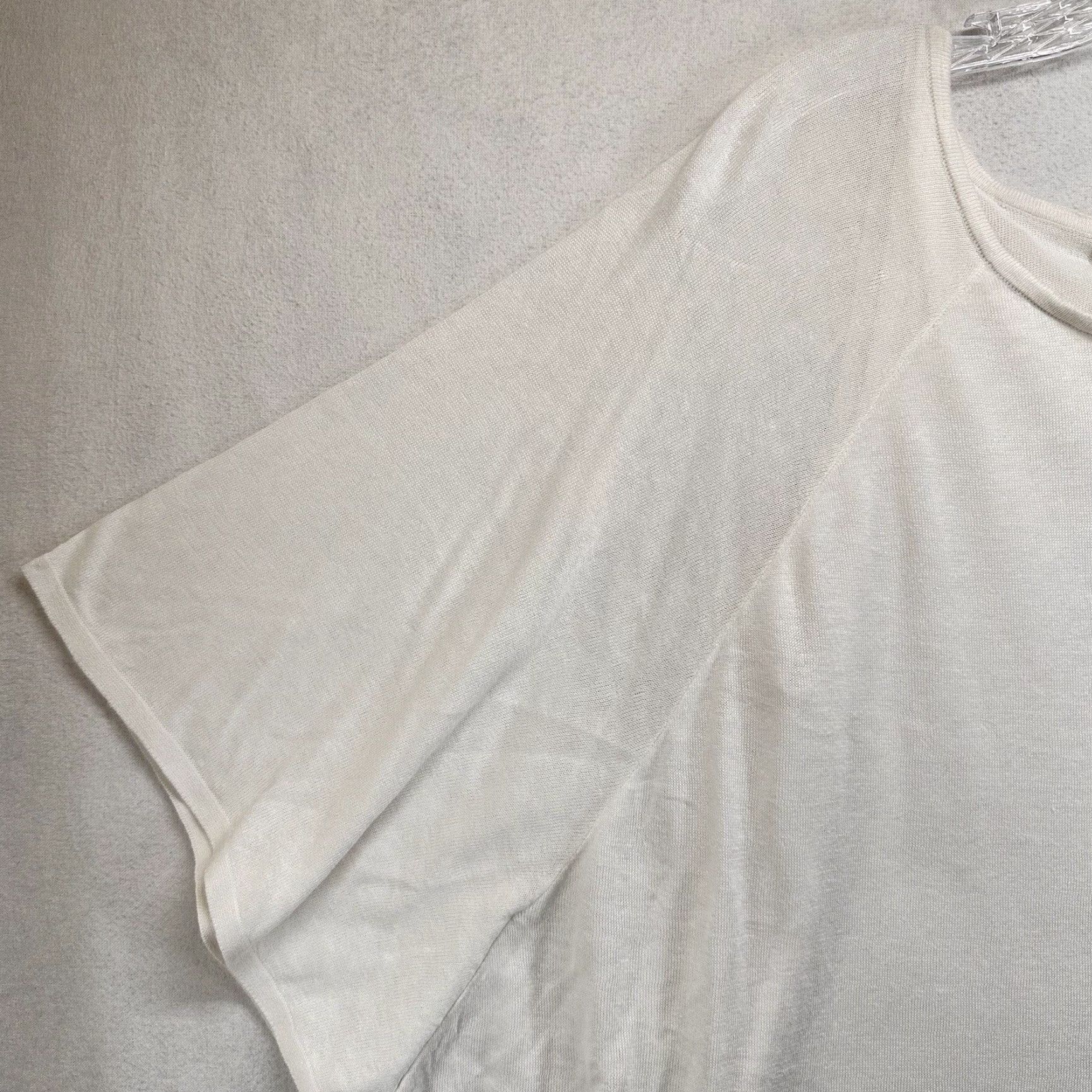 Vintage ZOZO Women's Blouse Tunic Size L Long Sleeve White Linen Rayon Relaxed Fit New with Tags Size L / US 10 / IT 46 - 4 Thumbnail