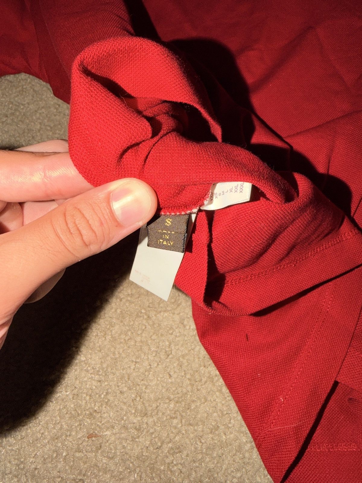 Louis Vuitton Louis Vuitton LV Logo Polo Shirt Red Size small Size US S / EU 44-46 / 1 - 3 Thumbnail