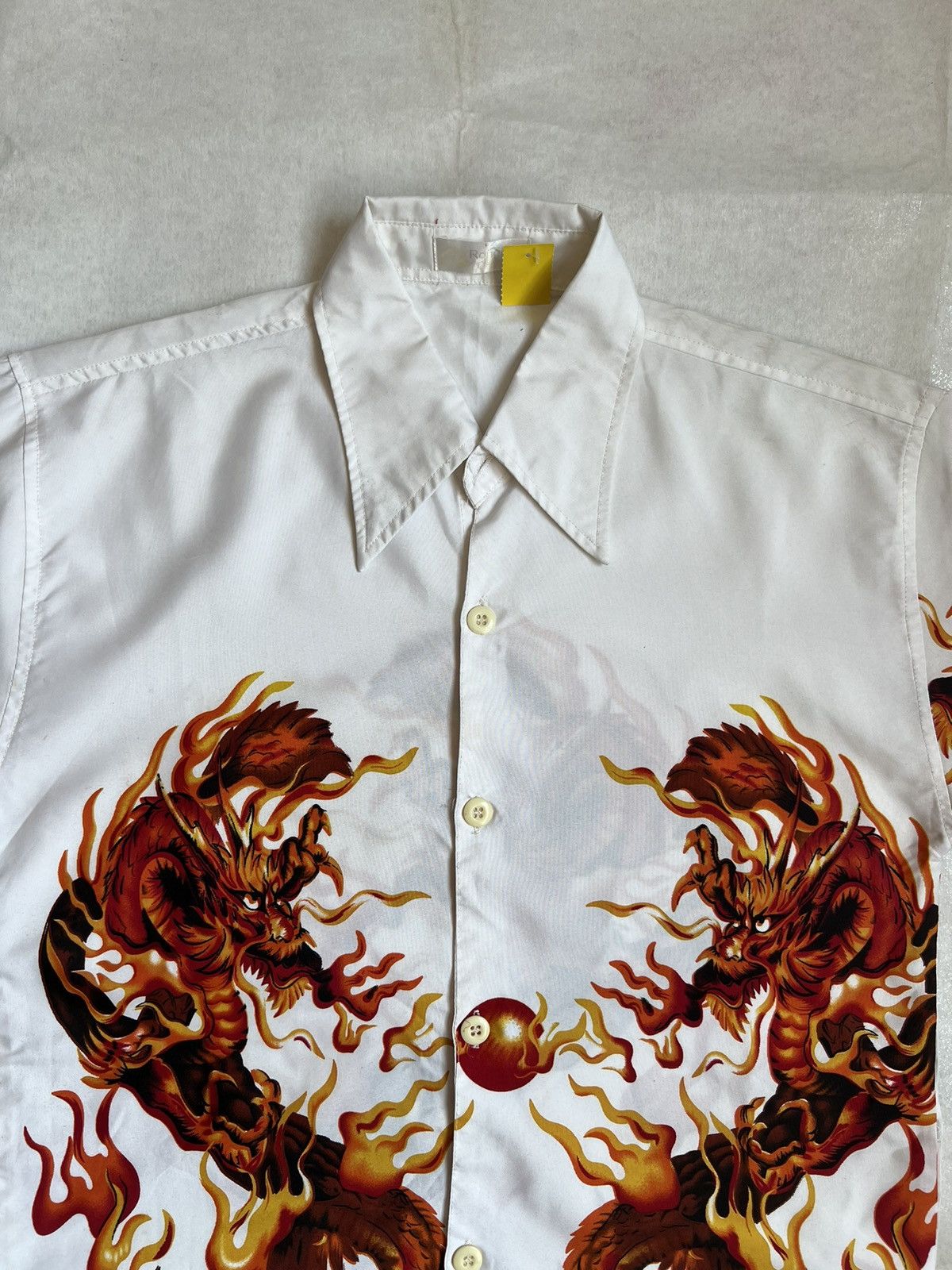 Japanese Brand Japanese Traditional Overprint Dragon Button Up Size US M / EU 48-50 / 2 - 5 Thumbnail