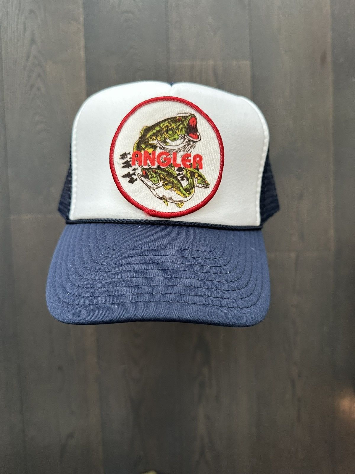Vintage Vintage Fishing Patch on New Trucker Hat Size ONE SIZE - 1 Thumbnail