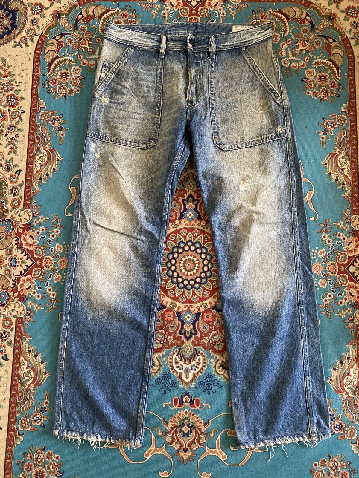 Diesel × Japanese Brand Diesel Loiku Fatigue Distressed Denim Size US 33 - 2 Thumbnail
