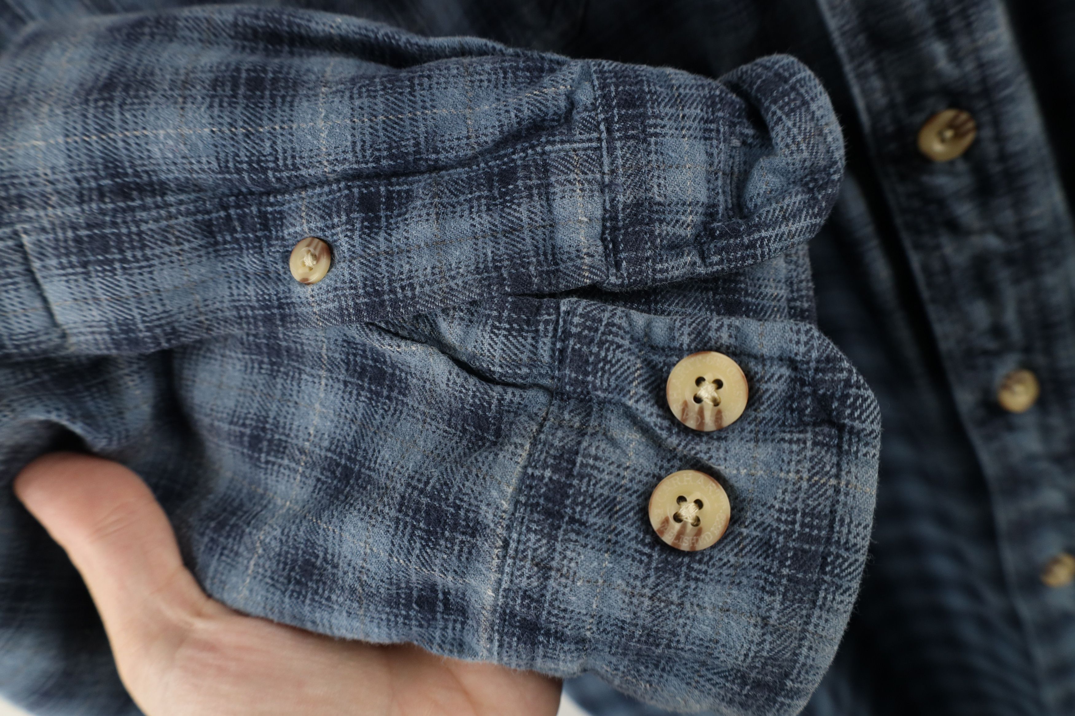 Carhartt × Vintage Vintage Carhartt Out Flannel Button Down Shirt Blue Plaid Size US XL / EU 56 / 4 - 6 Thumbnail