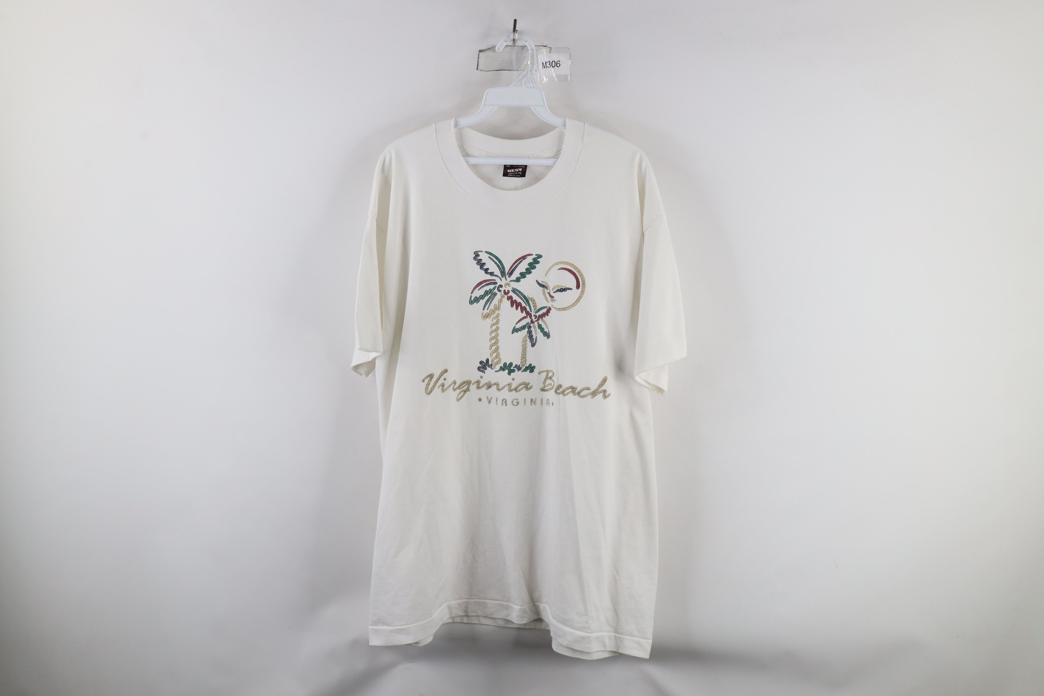 Vintage Vintage 90s Streetwear Virginia Beach Palm Tree T-Shirt USA Size US XL / EU 56 / 4 - 1 Thumbnail