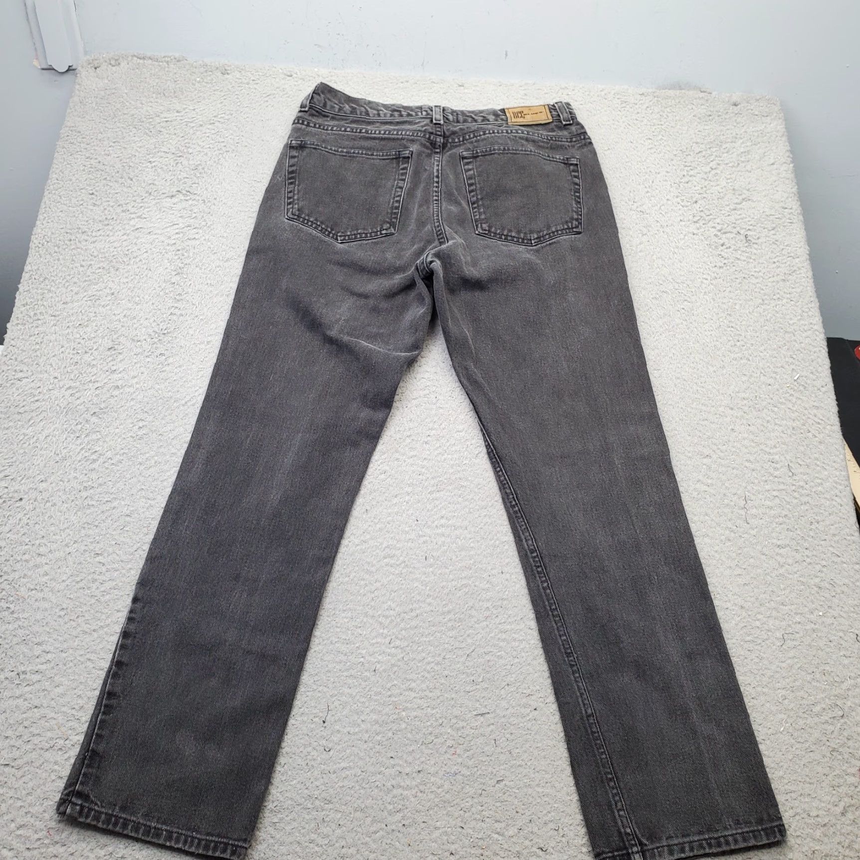 Vintage BCC Blues Straight Jeans Mens Size 34 Black Regular 5-Pocket Design Denim Jeans Regular Fit Flat Front 32in Inseam Size US 34 / EU 50 - 2 Thumbnail