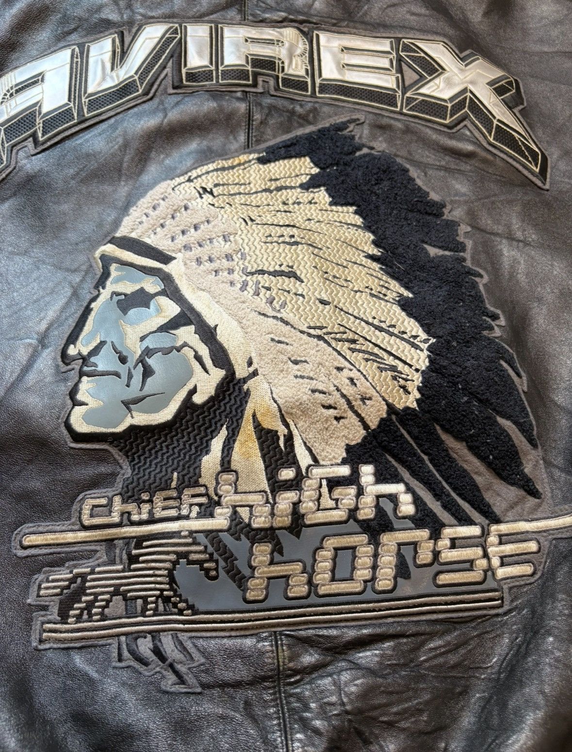 Avirex Avirex Vintage Leather Jacket Rare Native American Mens XXL Size US XXL / EU 58 / 5 - 5 Thumbnail