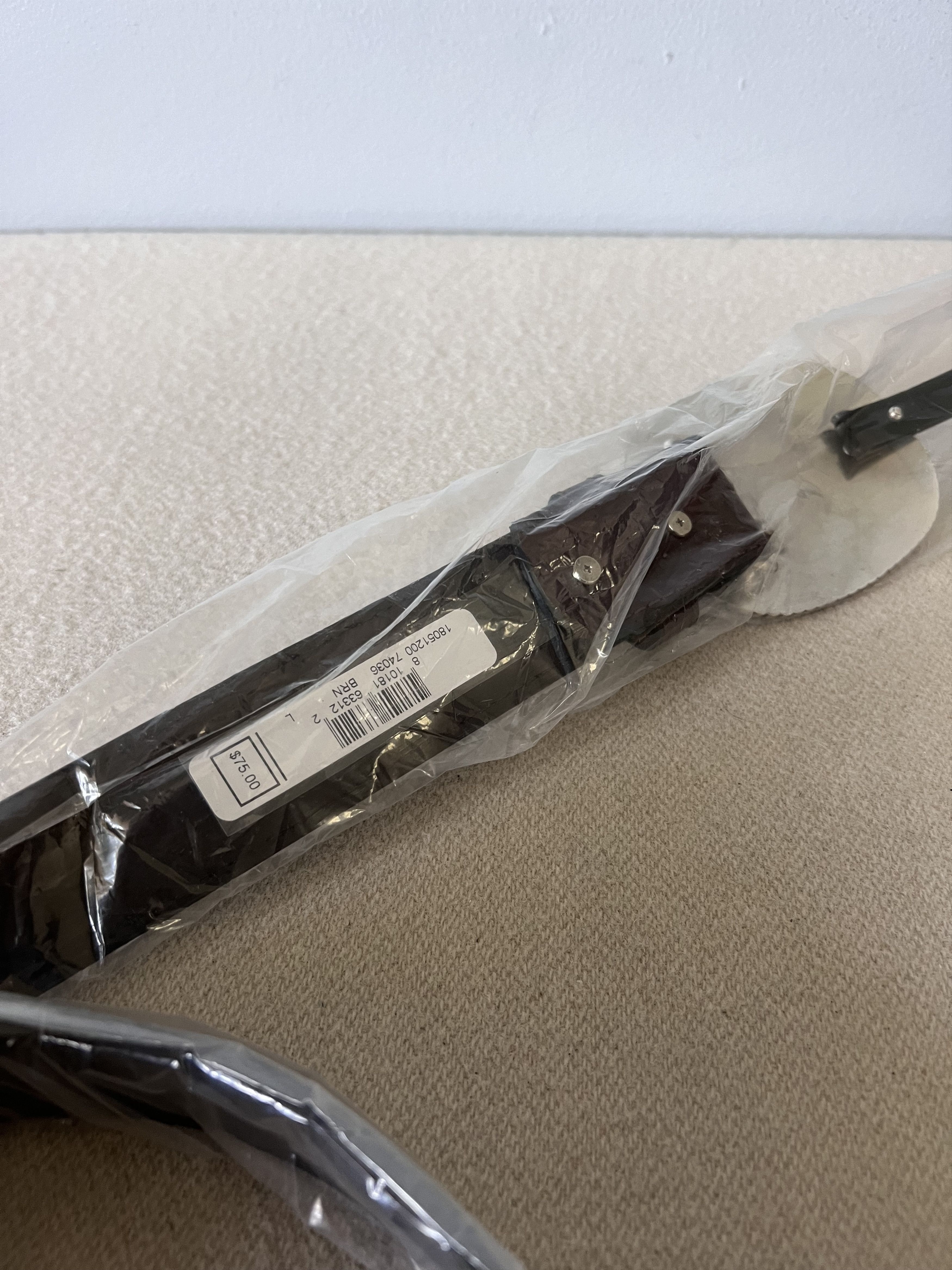 Nike LARGE Nike Country Rhinestone Plaque Buckle Belt in Brown Size ONE SIZE - 6 Thumbnail