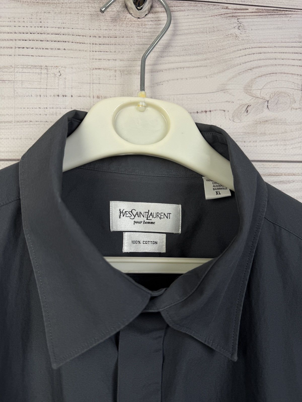 Yves Saint Laurent Vintage YSL Short Sleeve Shirt Button Up Saint Laurent Size US XL / EU 56 / 4 - 6 Thumbnail