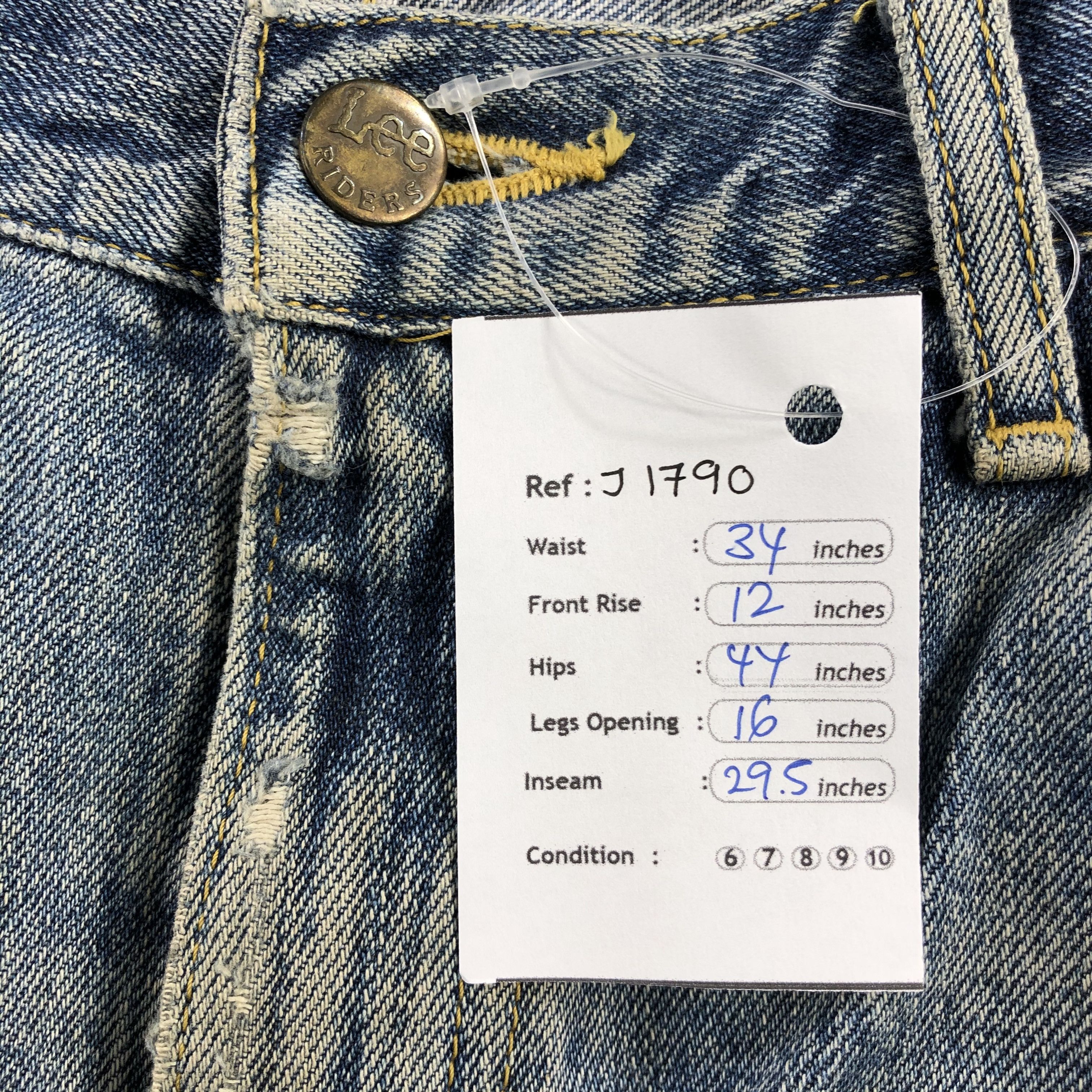 Lee Vintage Light Wash Lee Jeans-J1790 Size US 34 / EU 50 - 14 Thumbnail