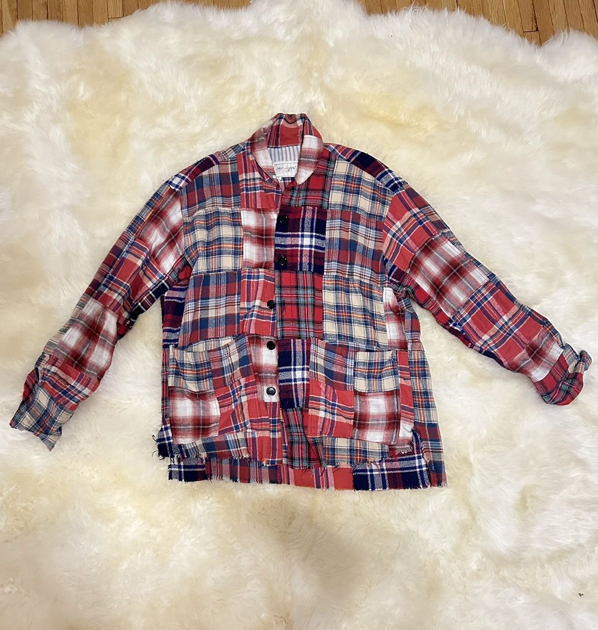 image of Greg Laurent Shirt in Red Plaid, Men's (Size Medium)