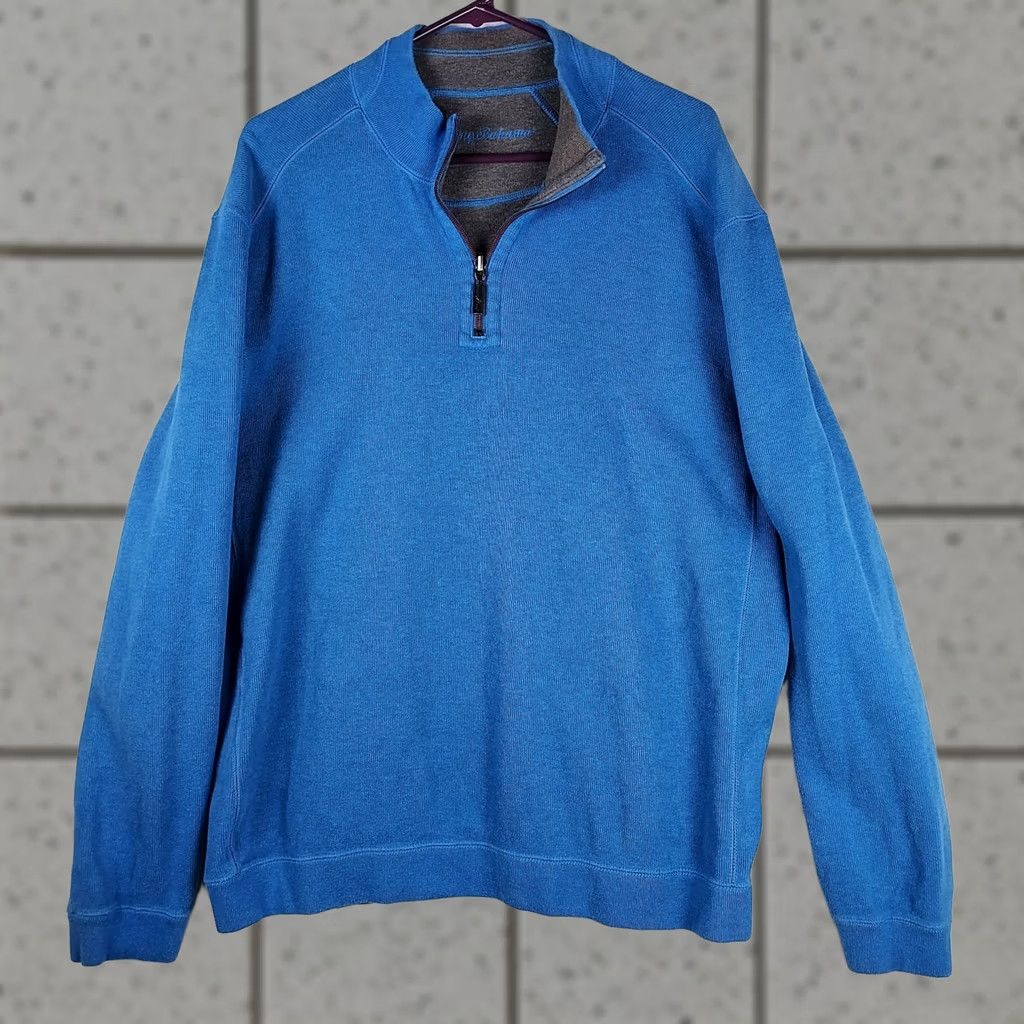 Tommy Bahama Tommy Bahama Reversible Quarter Zip Pullover Mens Blue Sweater Size US M / EU 48-50 / 2 - 1 Thumbnail