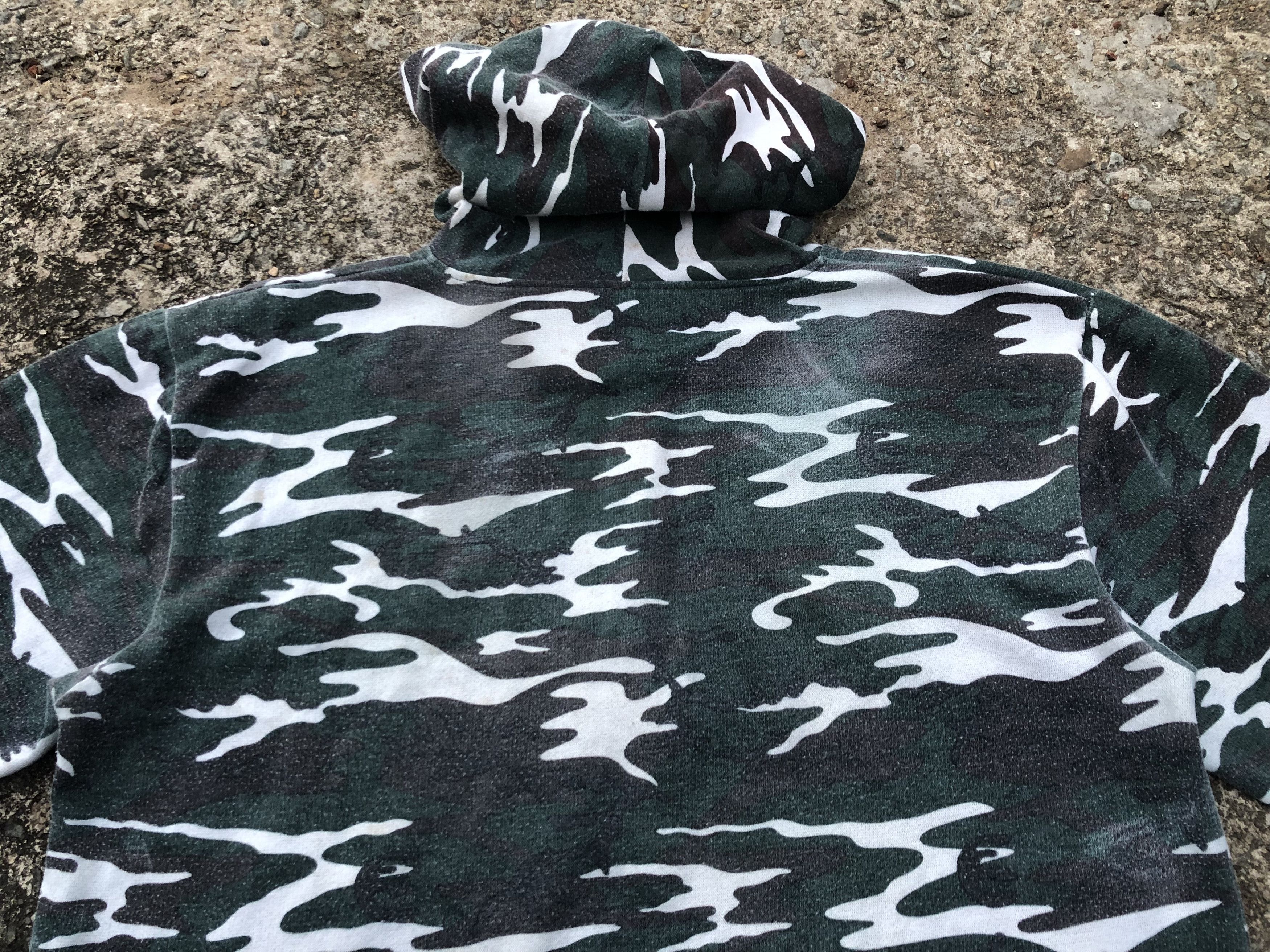 Vintage 🔥Vintage OG Old STUSSY Camouflage Half-Zip Hoody Sweatshirt Size US L / EU 52-54 / 3 - 5 Thumbnail