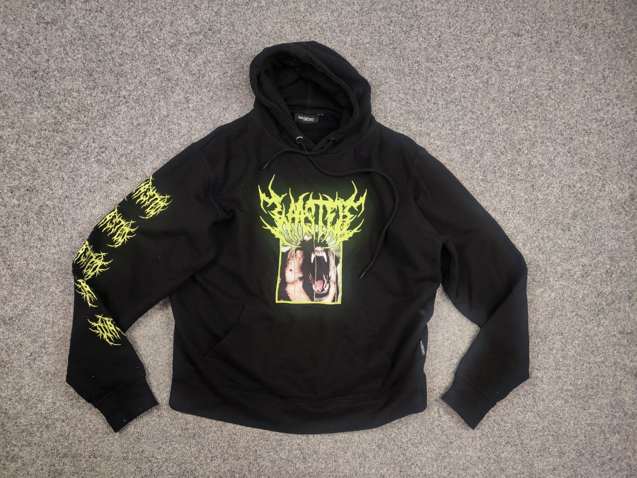 Wasted Paris Wasted Fearless Dog Logo Black Oversized Hoodie Y2K Style Size US S / EU 44-46 / 1 - 9 Thumbnail