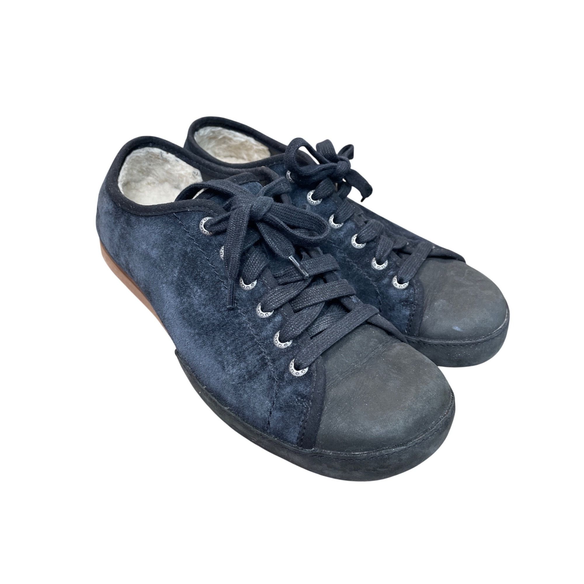 Ugg Ugg Australia wms black suede sherling lace casual shoes sz Size US 8 / IT 38 - 16 Thumbnail