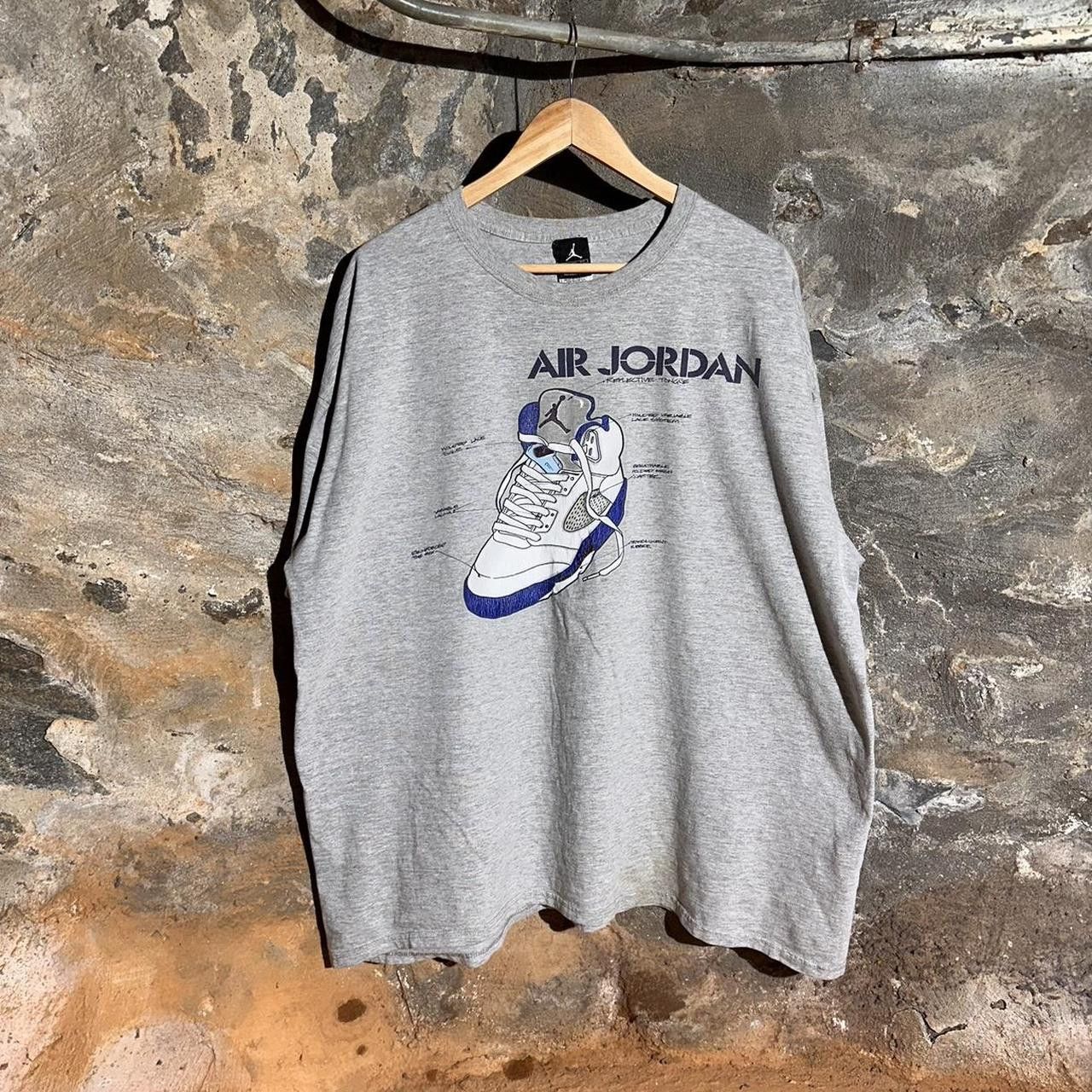 image of Jordan Nike Vintage Air Jordan Shirt in Grey, Men's (Size 2XL)