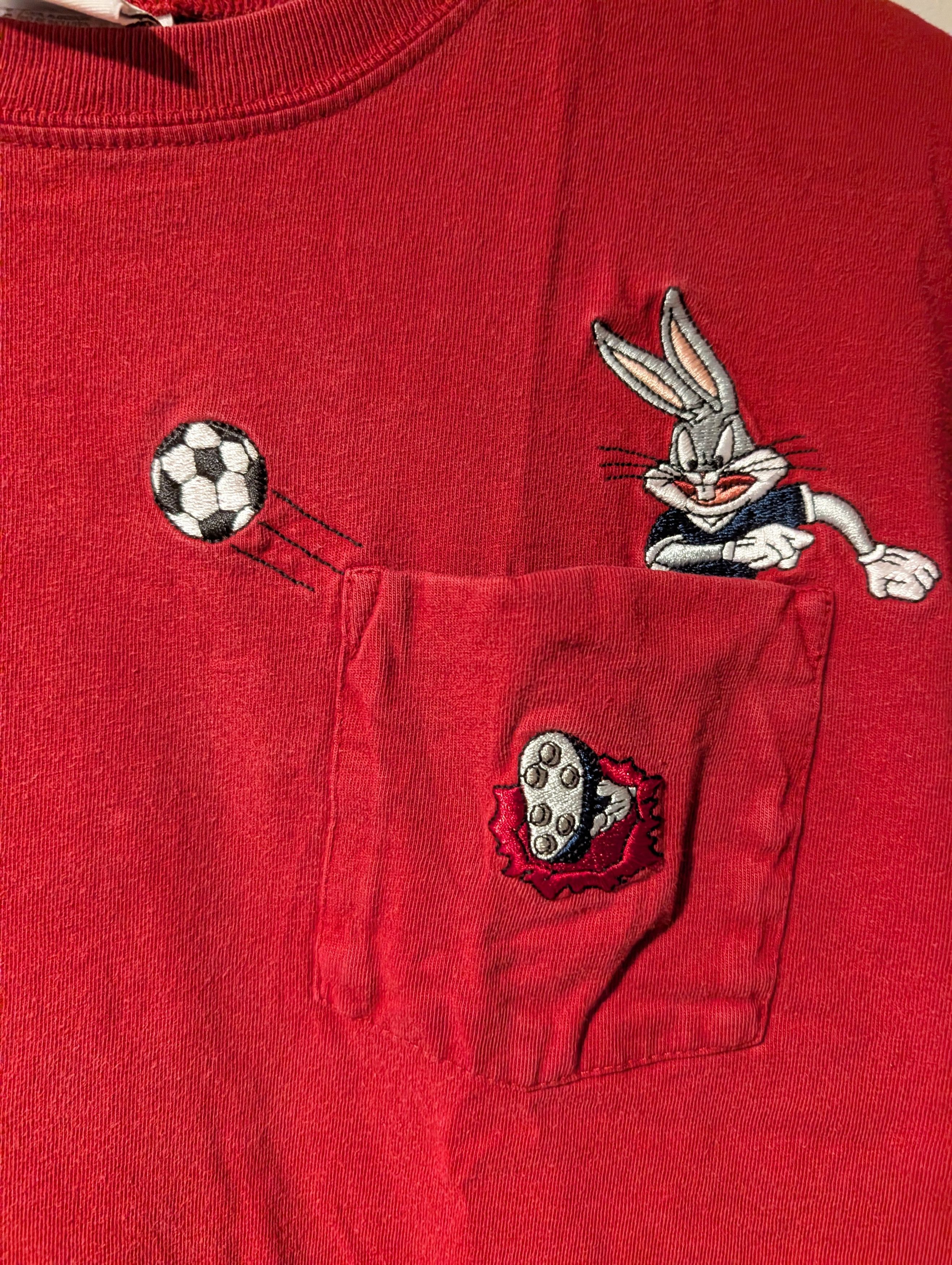 Cartoon Network Vintage Looney Tunes Bugs Bunny Soccer T Shirt YOUTH XL Size US XL / EU 56 / 4 - 2 Thumbnail