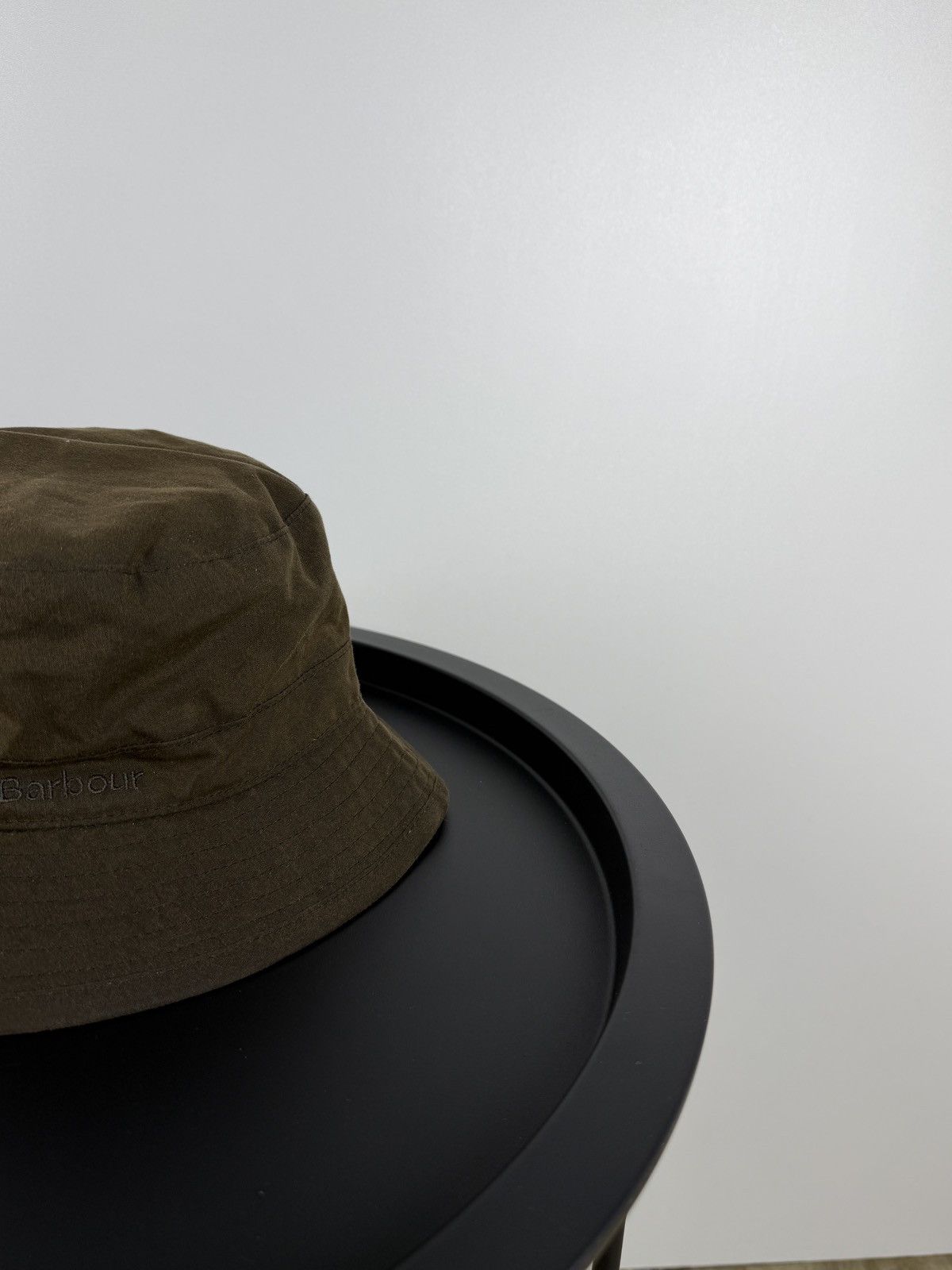 Barbour Men’s Barbour Wax Bucket Hat Olive Green Waxed Cotton Size S Size 30 - 2 Thumbnail