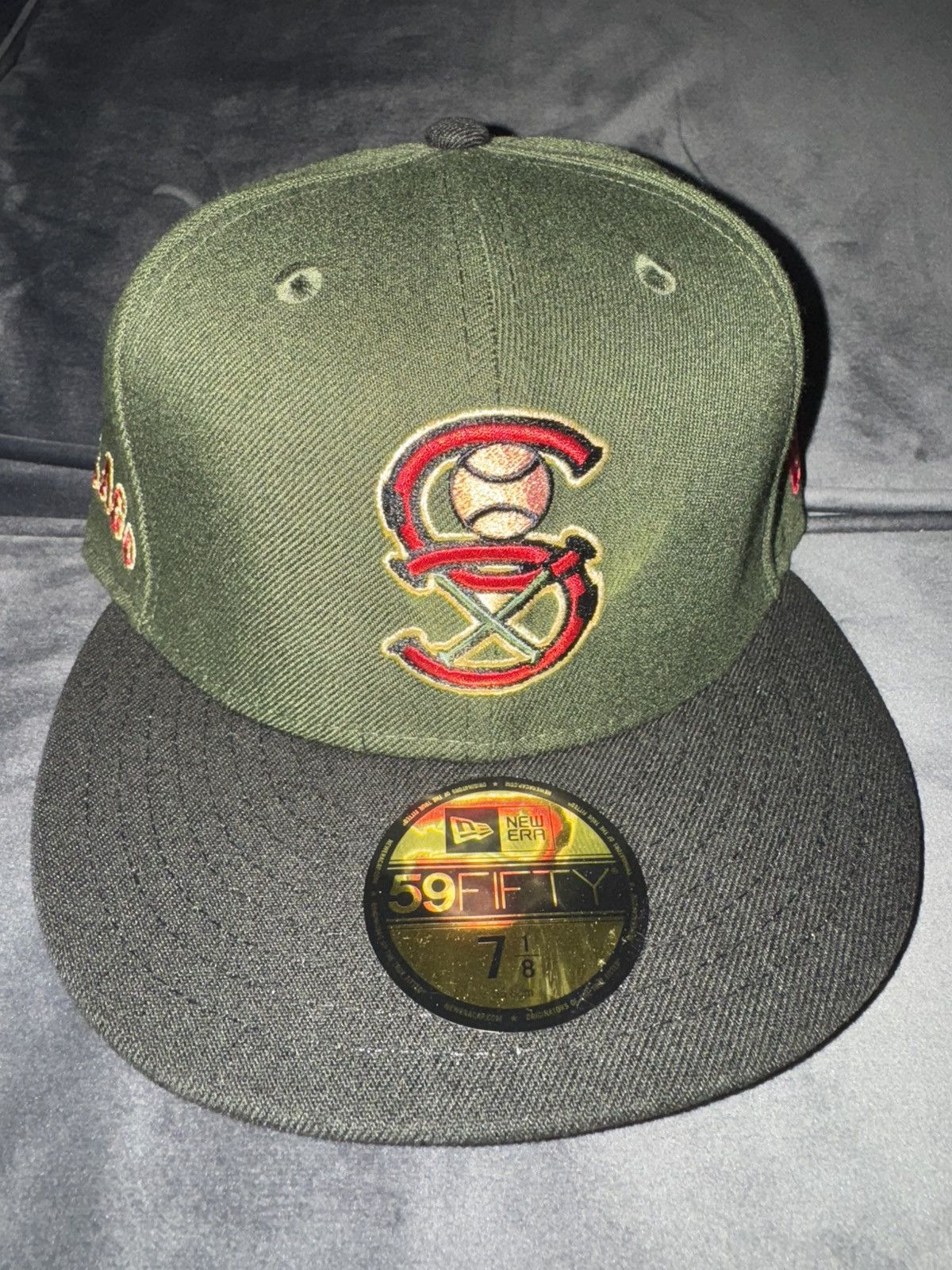 New Era New Era 59Fifty Chicago White Sox Throwback Logo Olive Size ONE SIZE - 1 Thumbnail