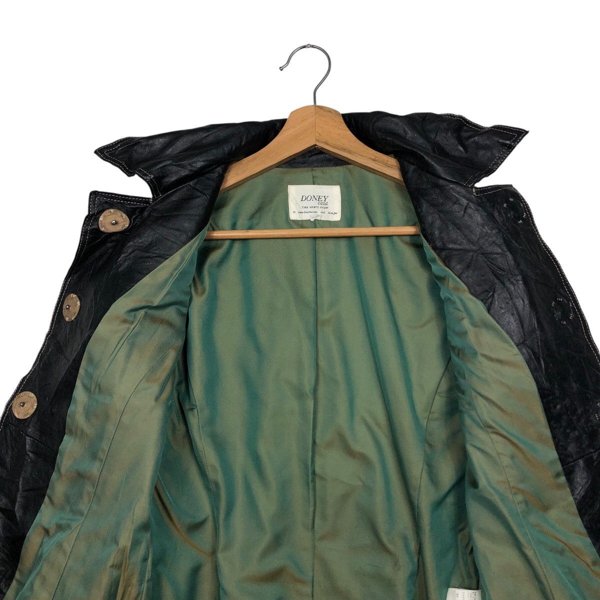 Japanese Brand 📌Vintage Biker Leather Jacket Doney Casa Issey Miyake Size US M / EU 48-50 / 2 - 15 Thumbnail