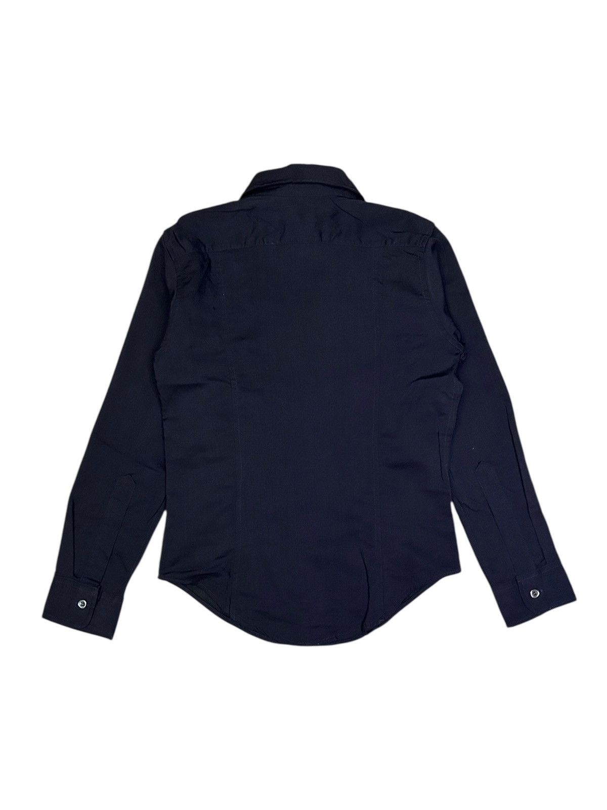 Paul Harnden Shoemakers Navy Wool Button Up Shirt Size S / US 4 / IT 40 - 5 Thumbnail