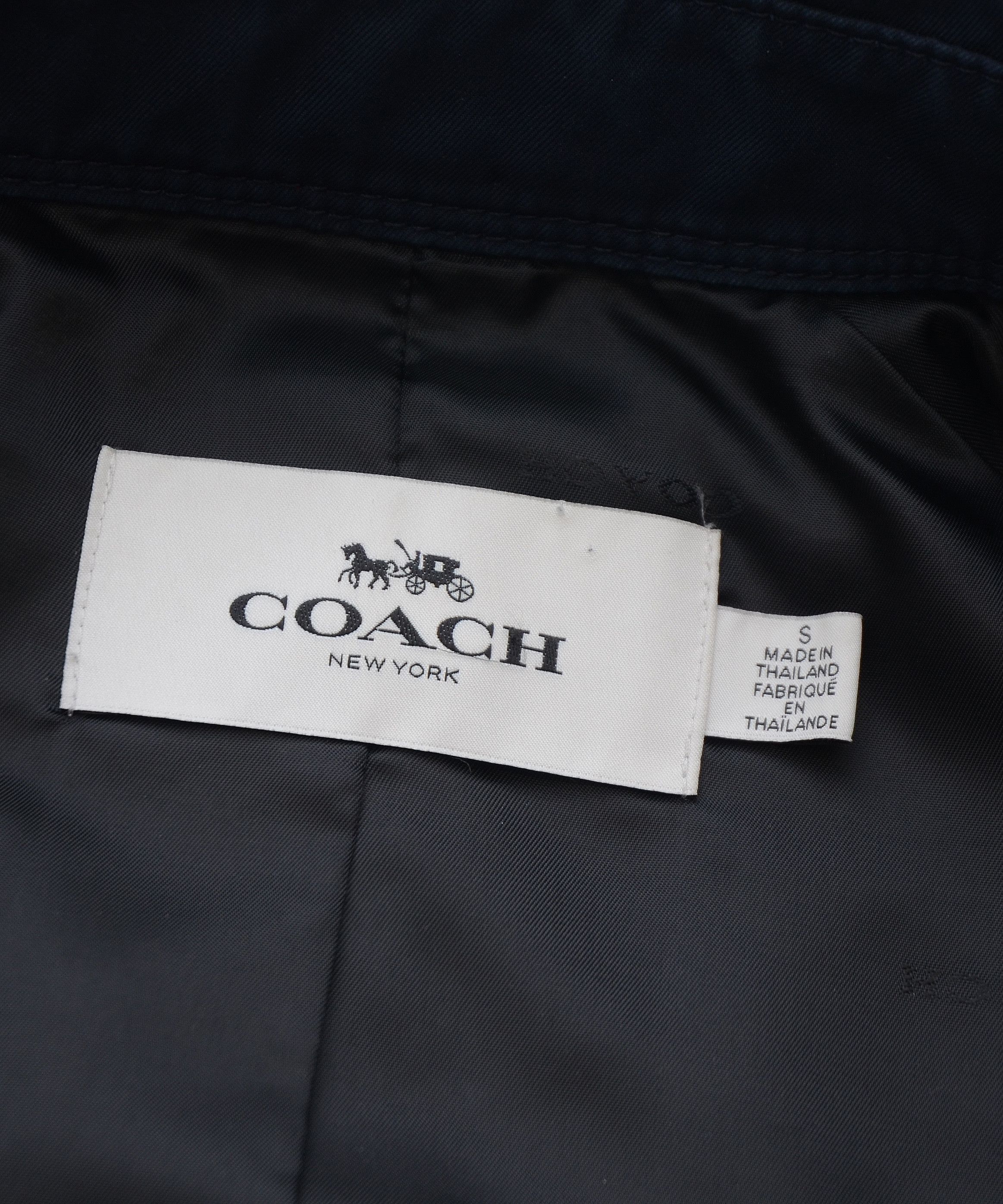 Coach Coach Blue Navy Trench Women’s Coat Jacket The Trench RARE Size S / US 4 / IT 40 - 9 Thumbnail