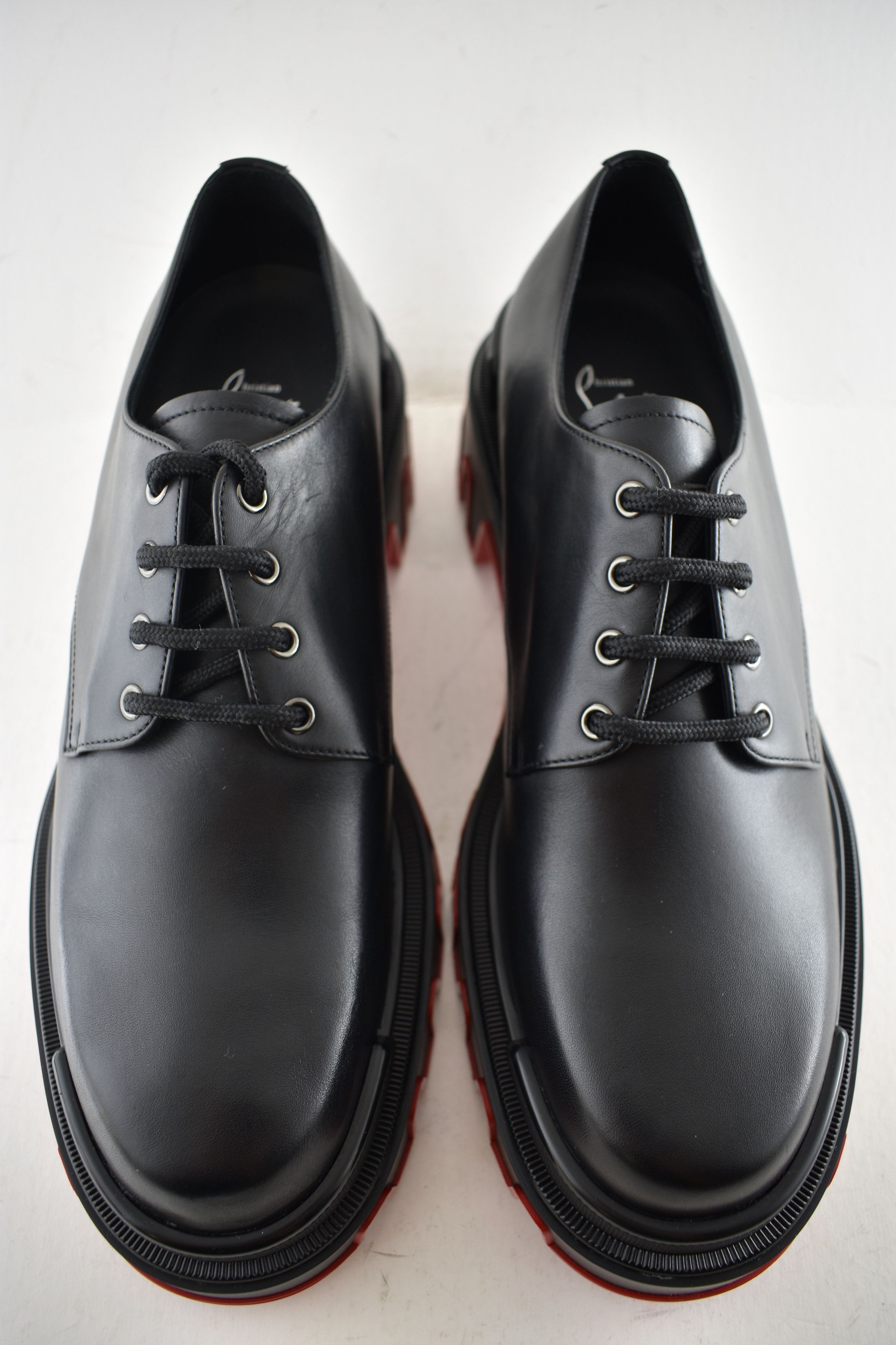 Christian Louboutin Trott Dune Uomo Flat Black Leather Platform Loafer 43.5 10.5 Size US 10.5 / EU 43-44 - 6 Thumbnail
