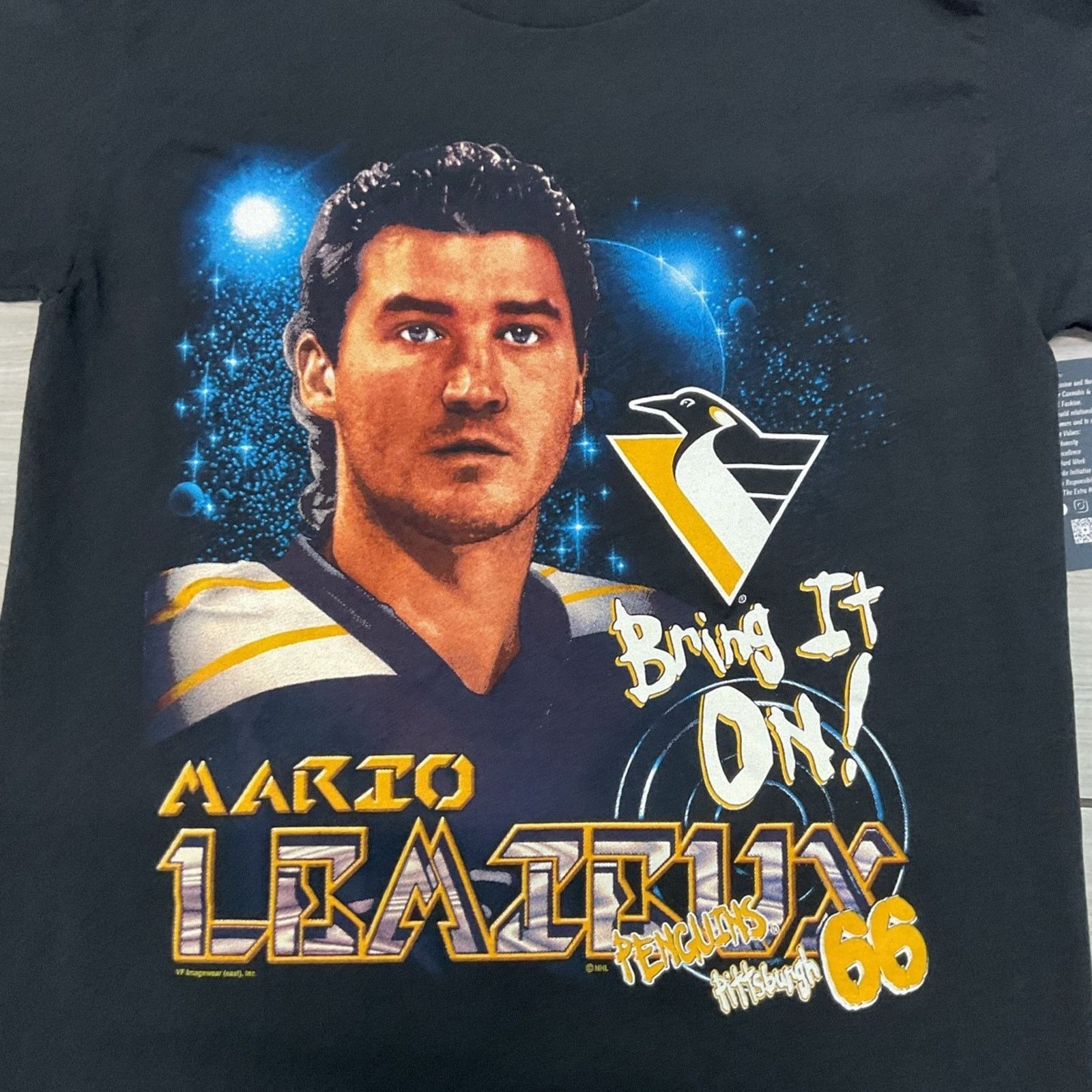 Lee Vintage Mario Lemieux Pittsburgh Penguins NHL T-Shirt Size US M / EU 48-50 / 2 - 4 Thumbnail