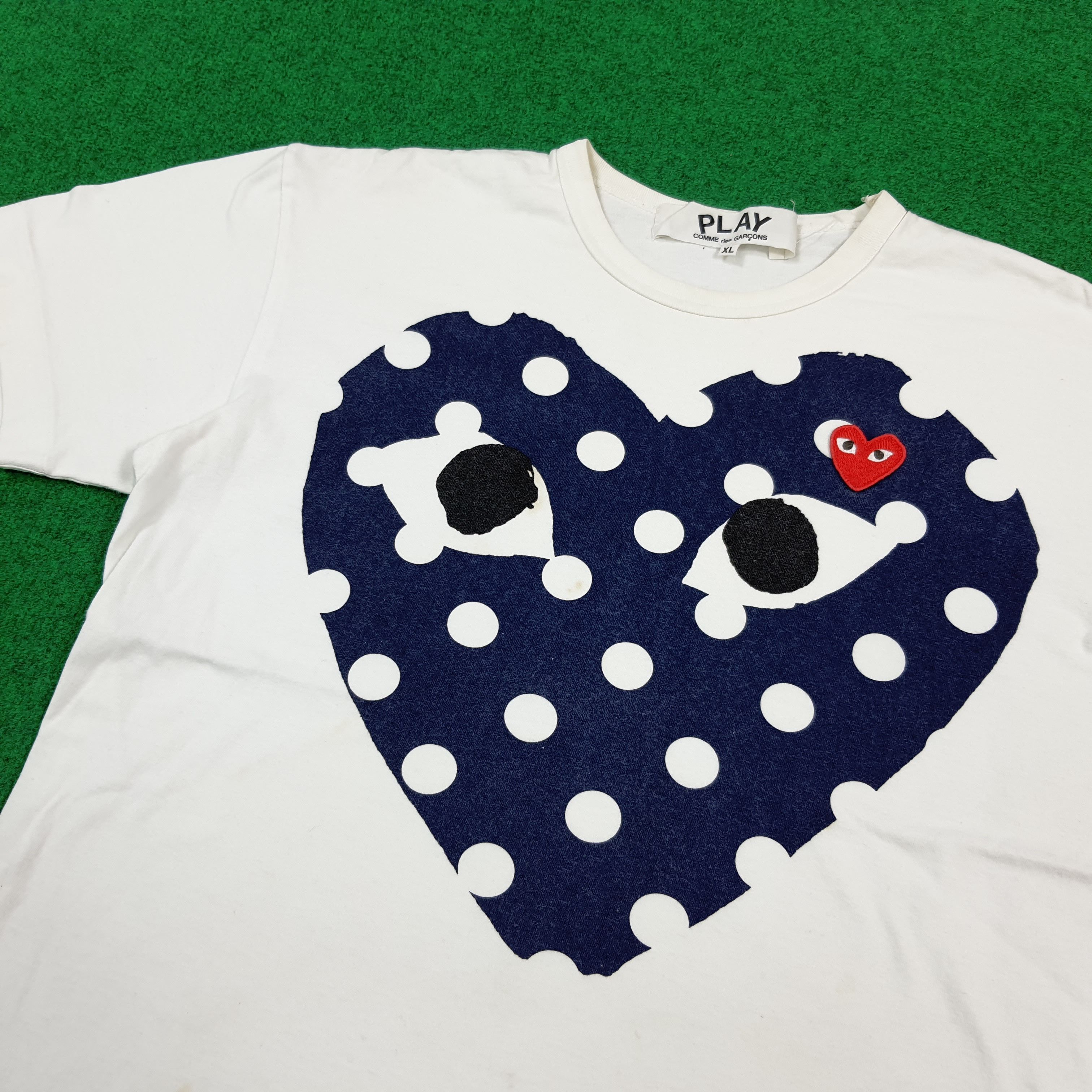 Comme des Garcons PLAY Vintage Comme Des Garcons PLAY Japan Blue Love C301N75 Size US L / EU 52-54 / 3 - 2 Thumbnail