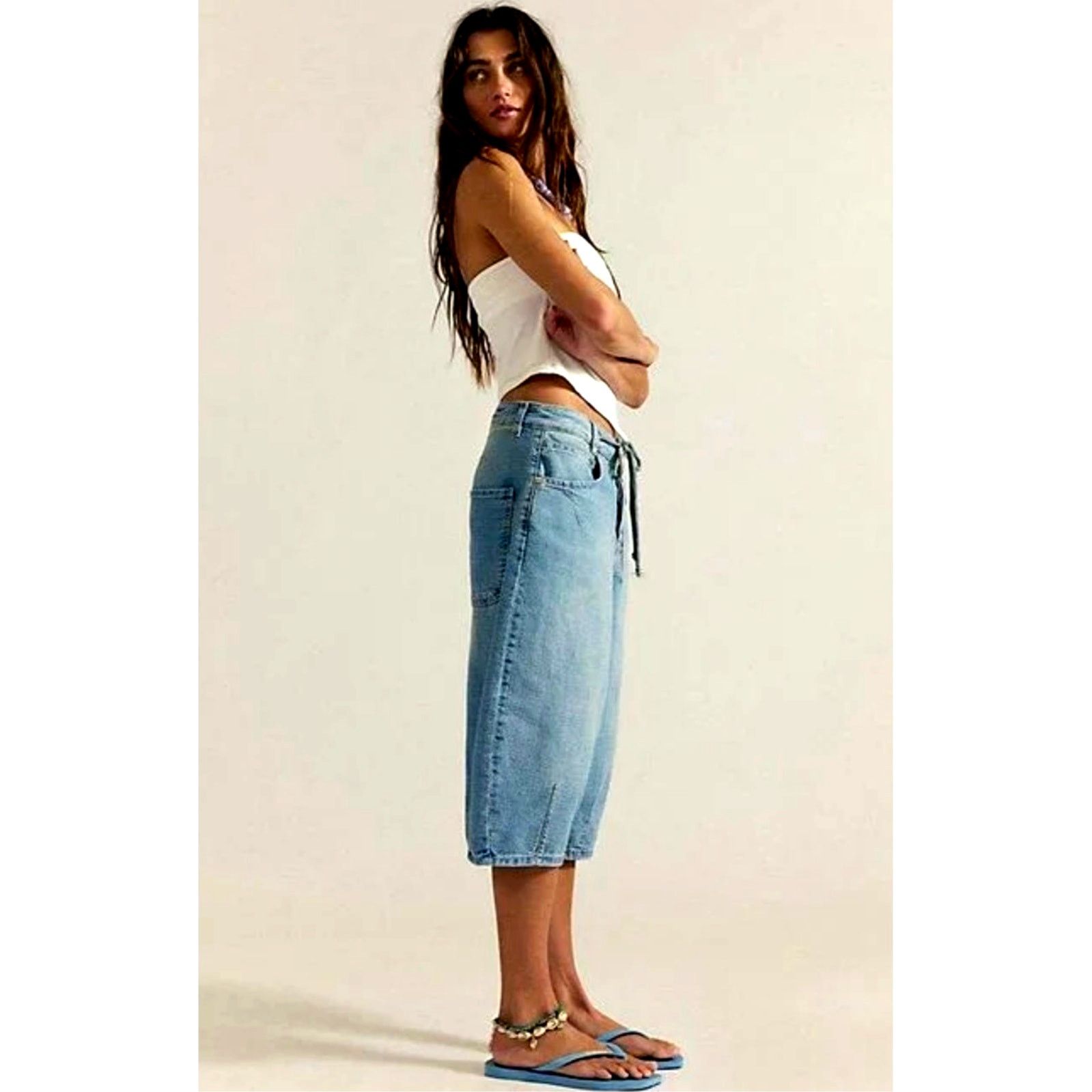 Free People Free People Amada Crop Barrel Jeans Amor 28 Size 28" / US 6 / IT 42 - 2 Thumbnail